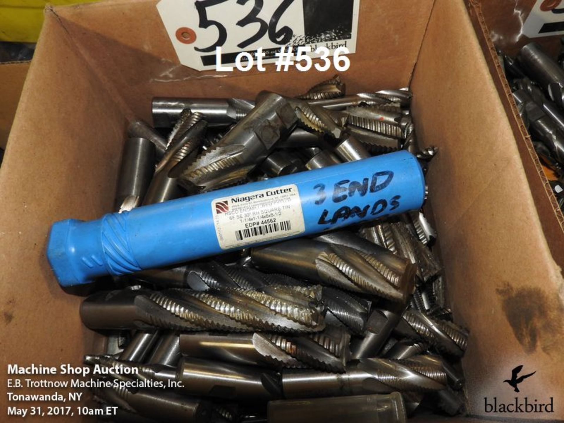 Miscellaneous box of end mills- tooling