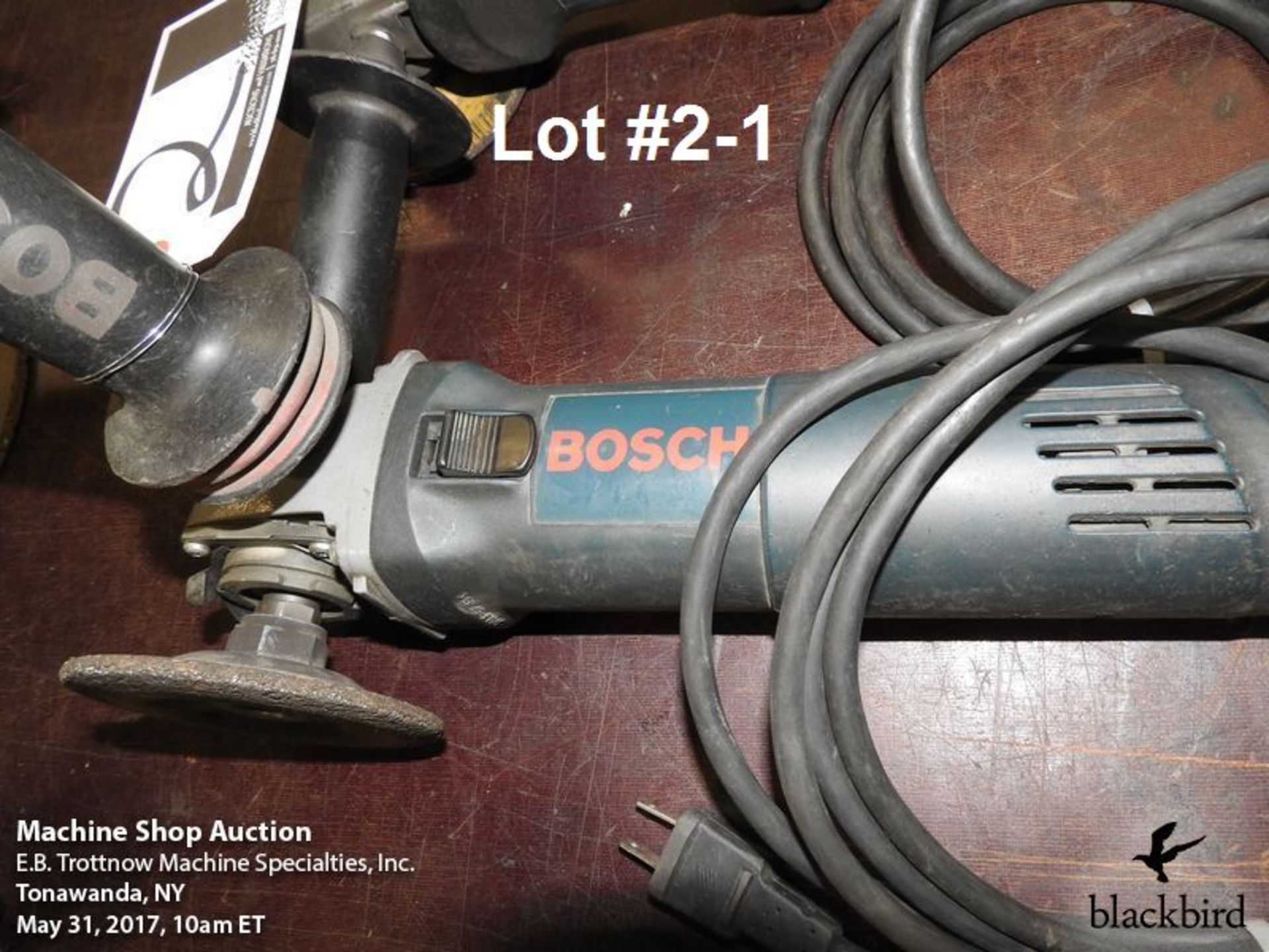 Lot- Bosch #1706AE angle grinder and Metabo angle grind - Image 2 of 3