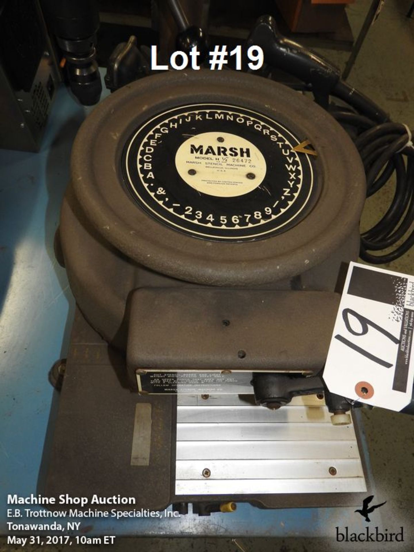 Marsh model H 1/2" stencil machine with manual