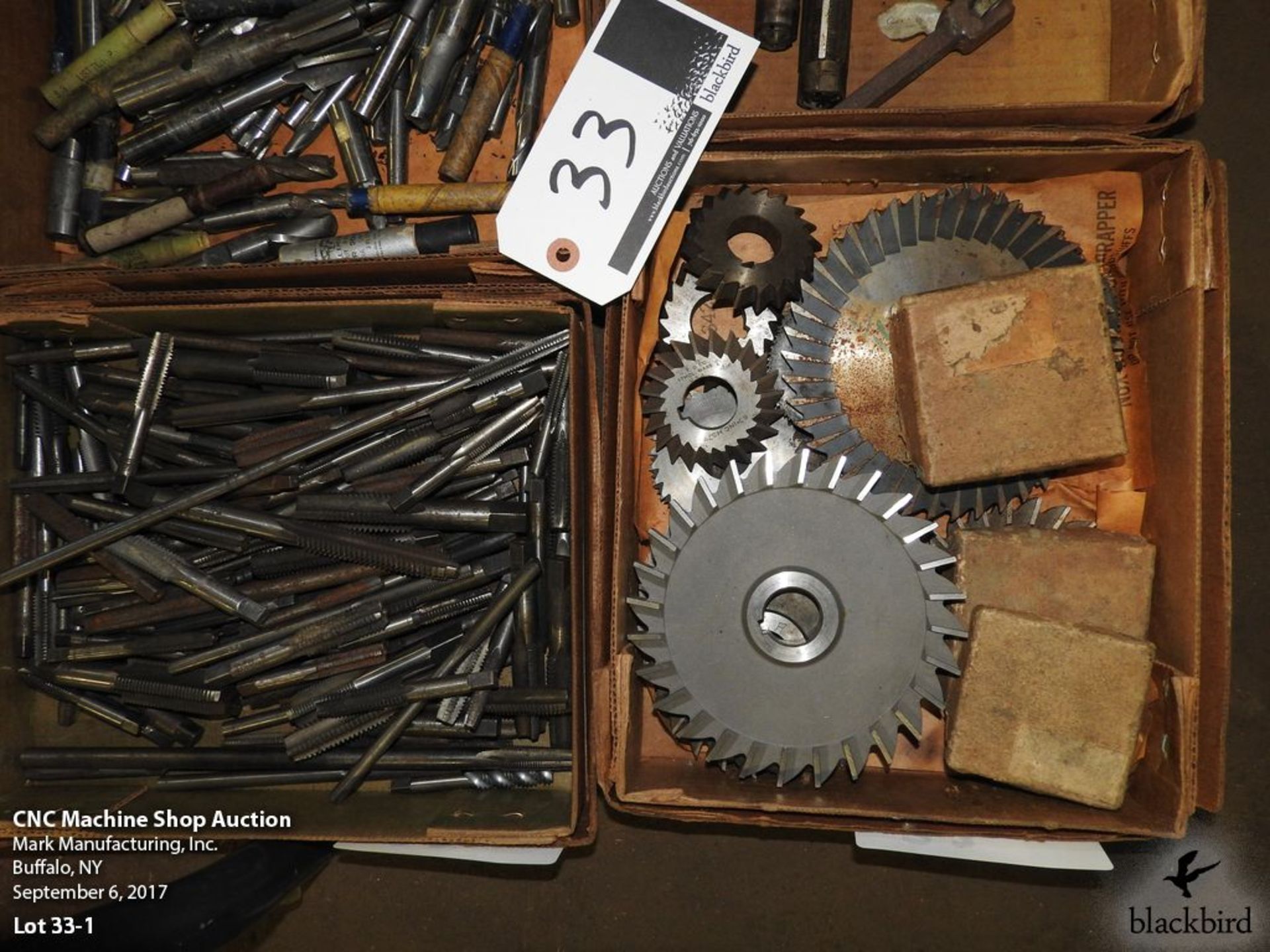 Lot- Boxes of drills, taps, cutters, files and reamers on floor - Image 2 of 5