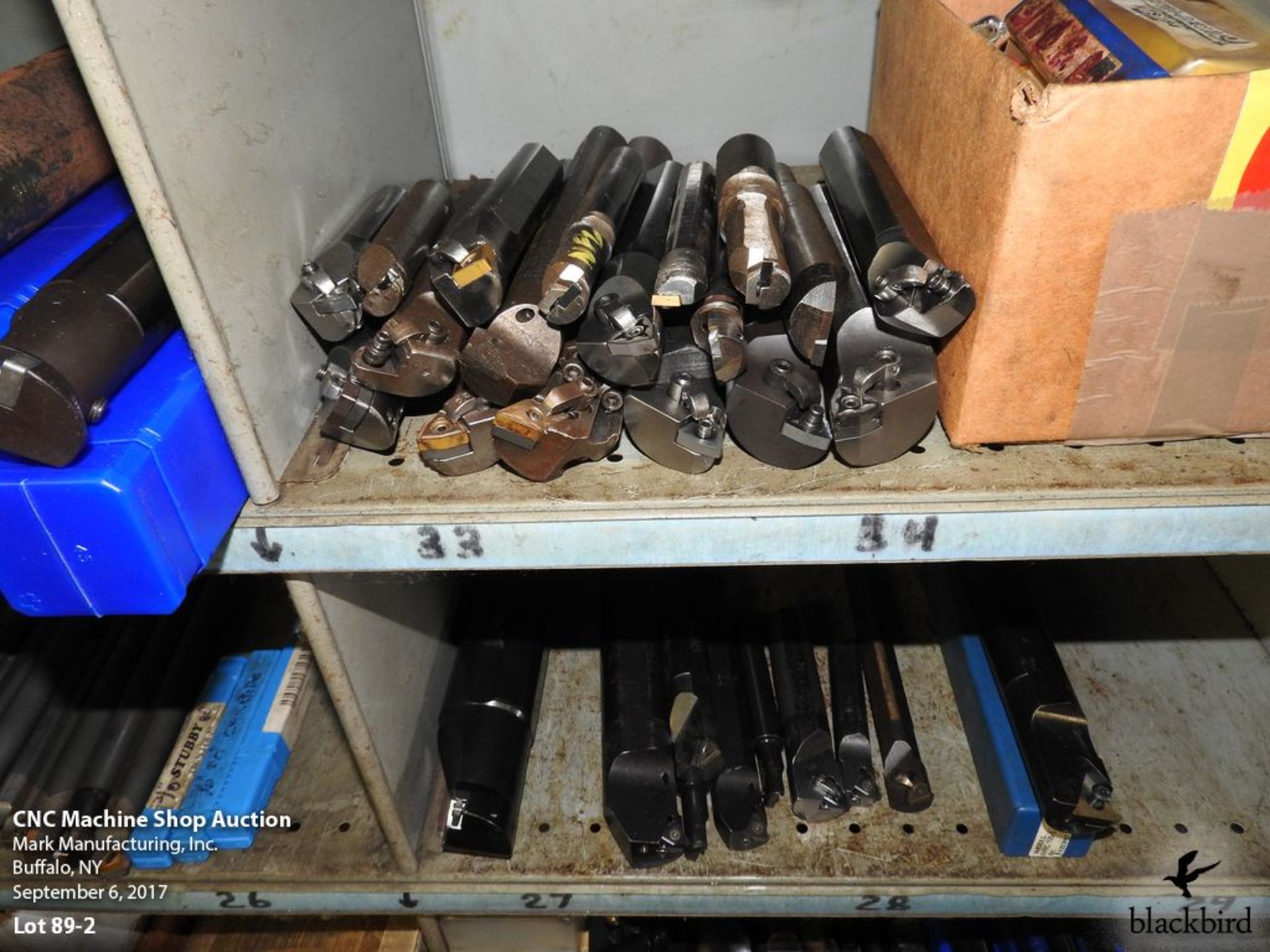 Lot- A lot of boring bars, tool holders in bottom of shelving - Image 3 of 4