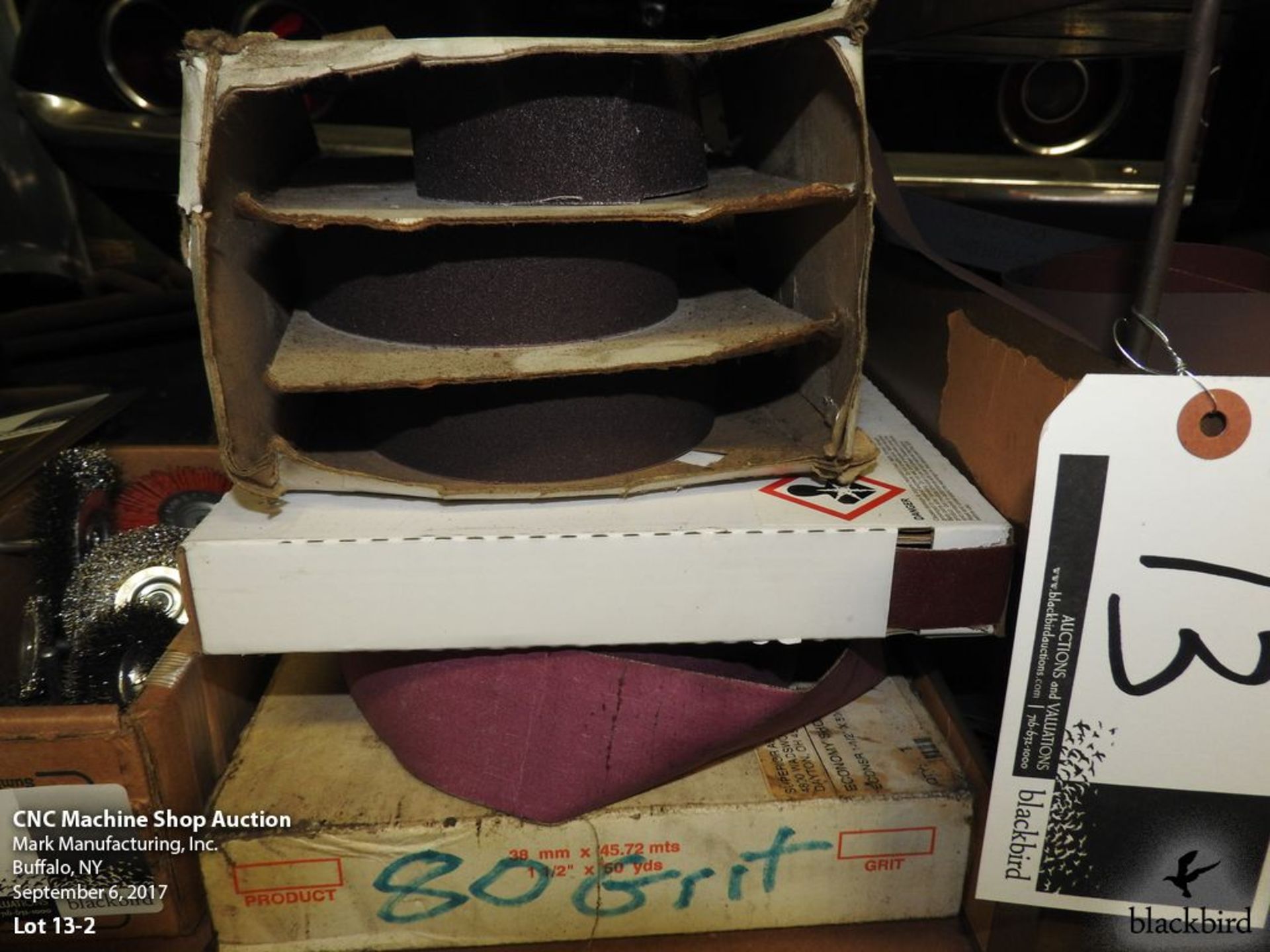 Lot- Emery sand paper, Emery commutator rolls, grinding wheels, grinding disc and wire wheel - Image 3 of 5