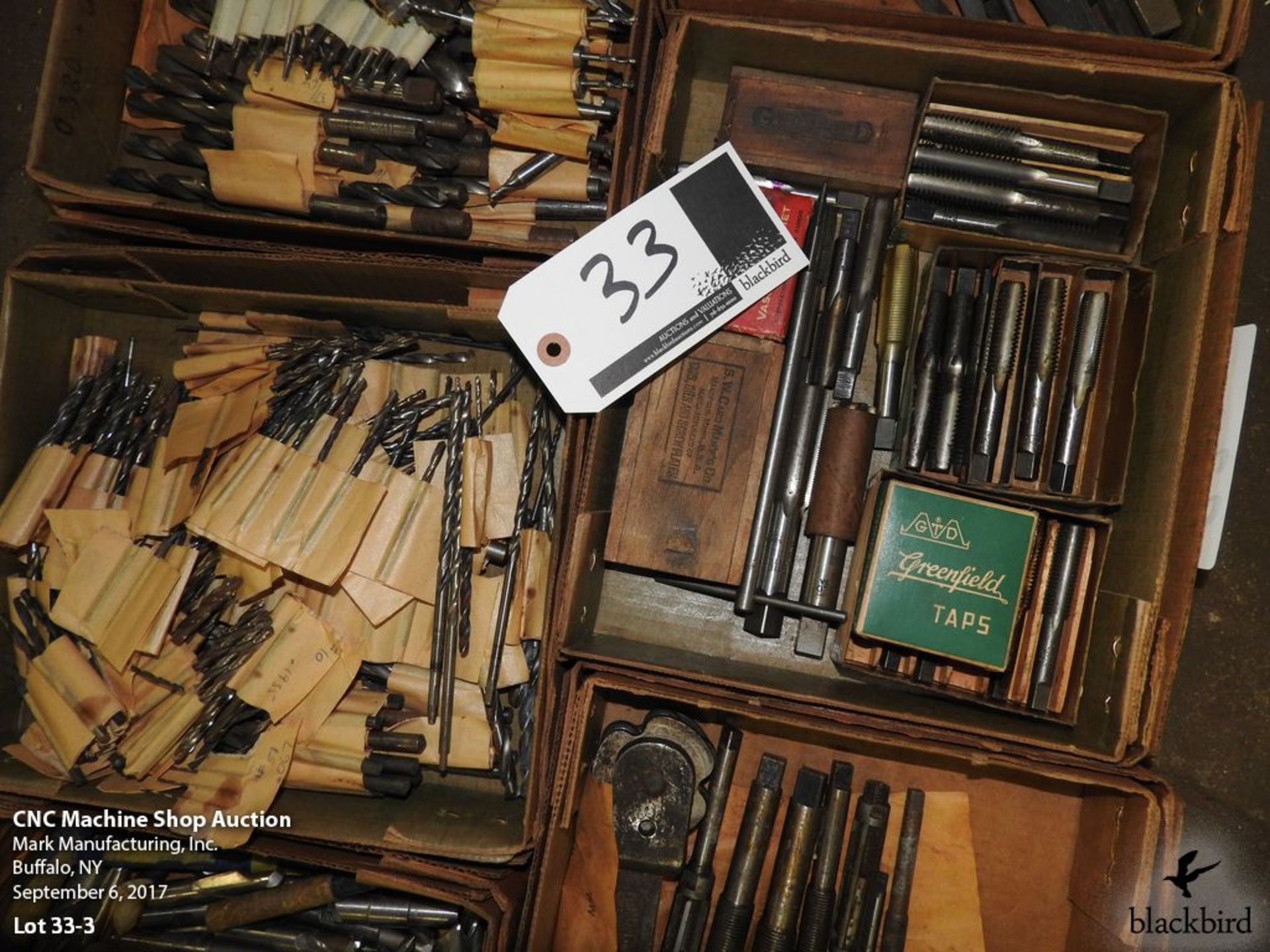 Lot- Boxes of drills, taps, cutters, files and reamers on floor - Image 4 of 5