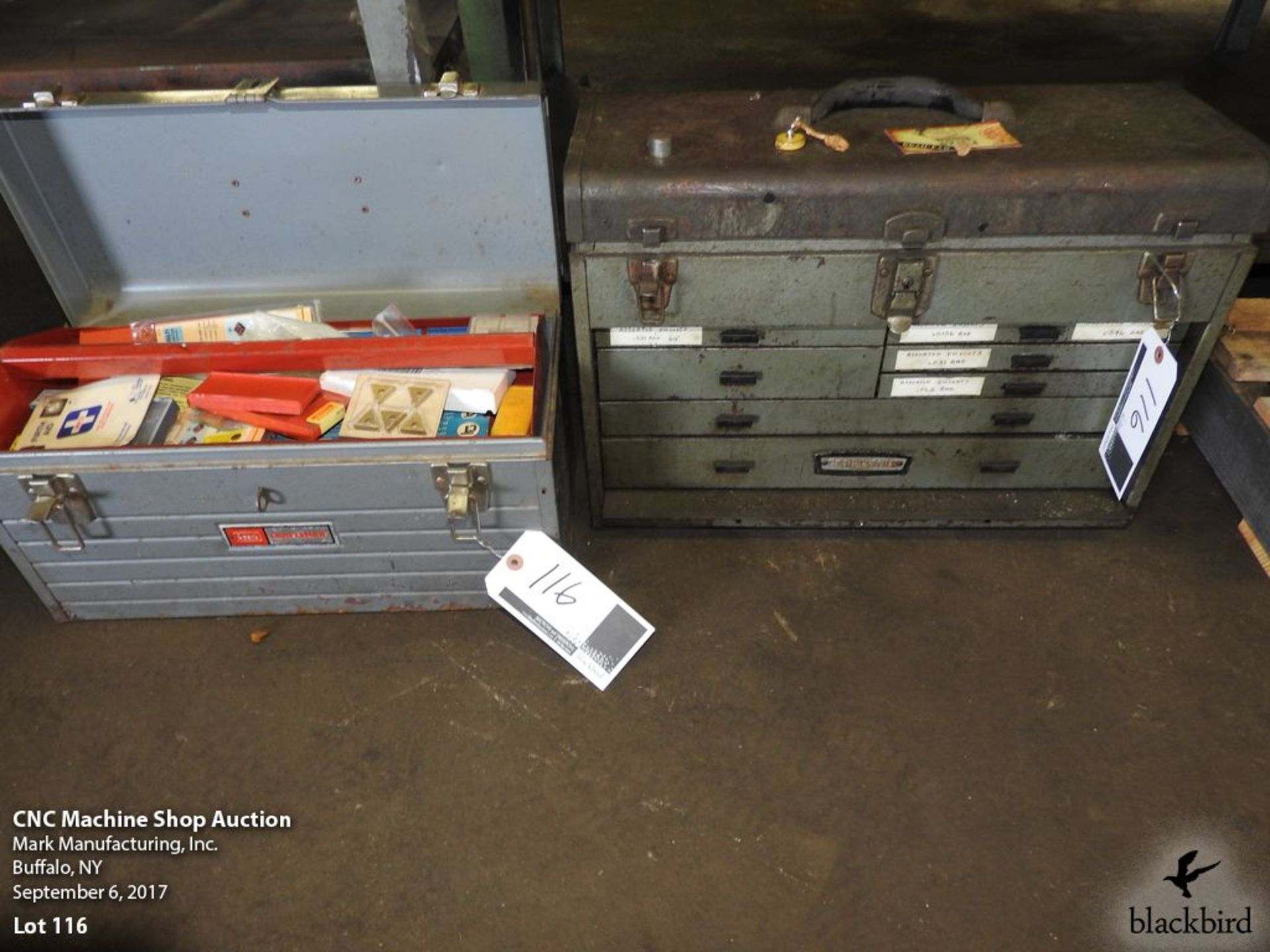 Lot- (2) tool boxes of insert cutters
