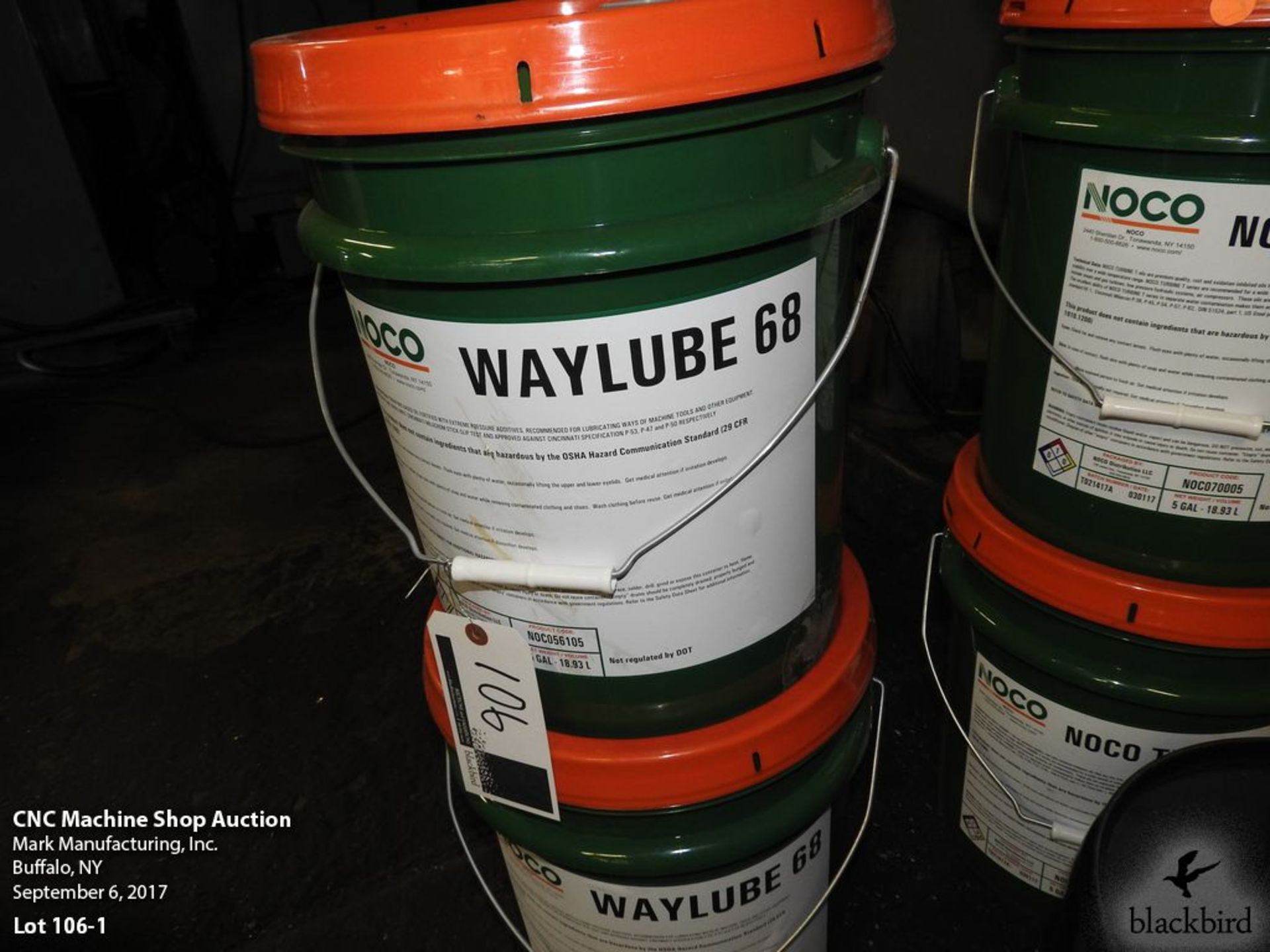 Lot- Sealed 5 gallon pails of NOCO (2) Waylube 68, (3) NOCO turbine T-32, and (1) NOCO rust stop - Image 2 of 4