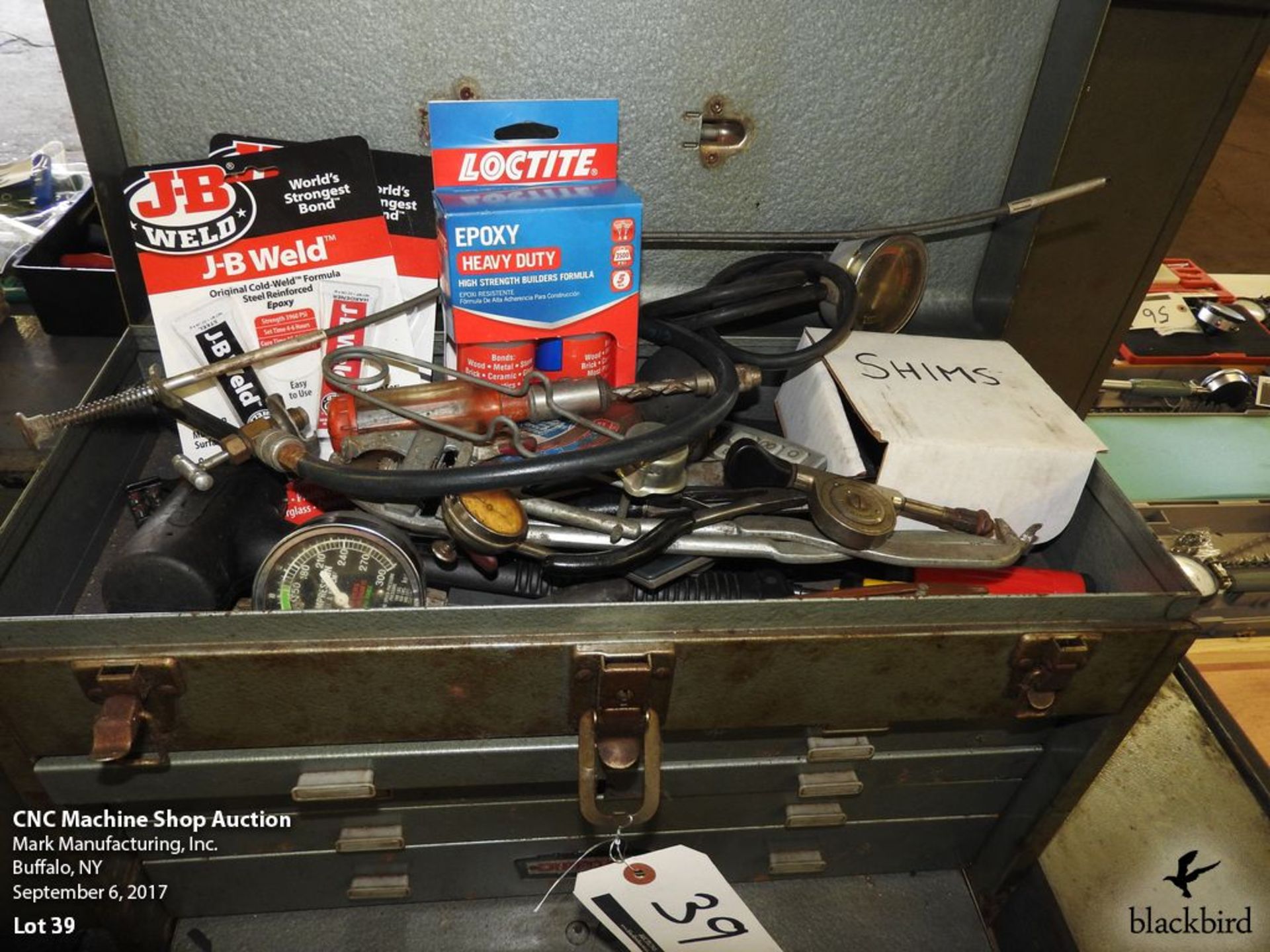 Craftsman tool box with tools