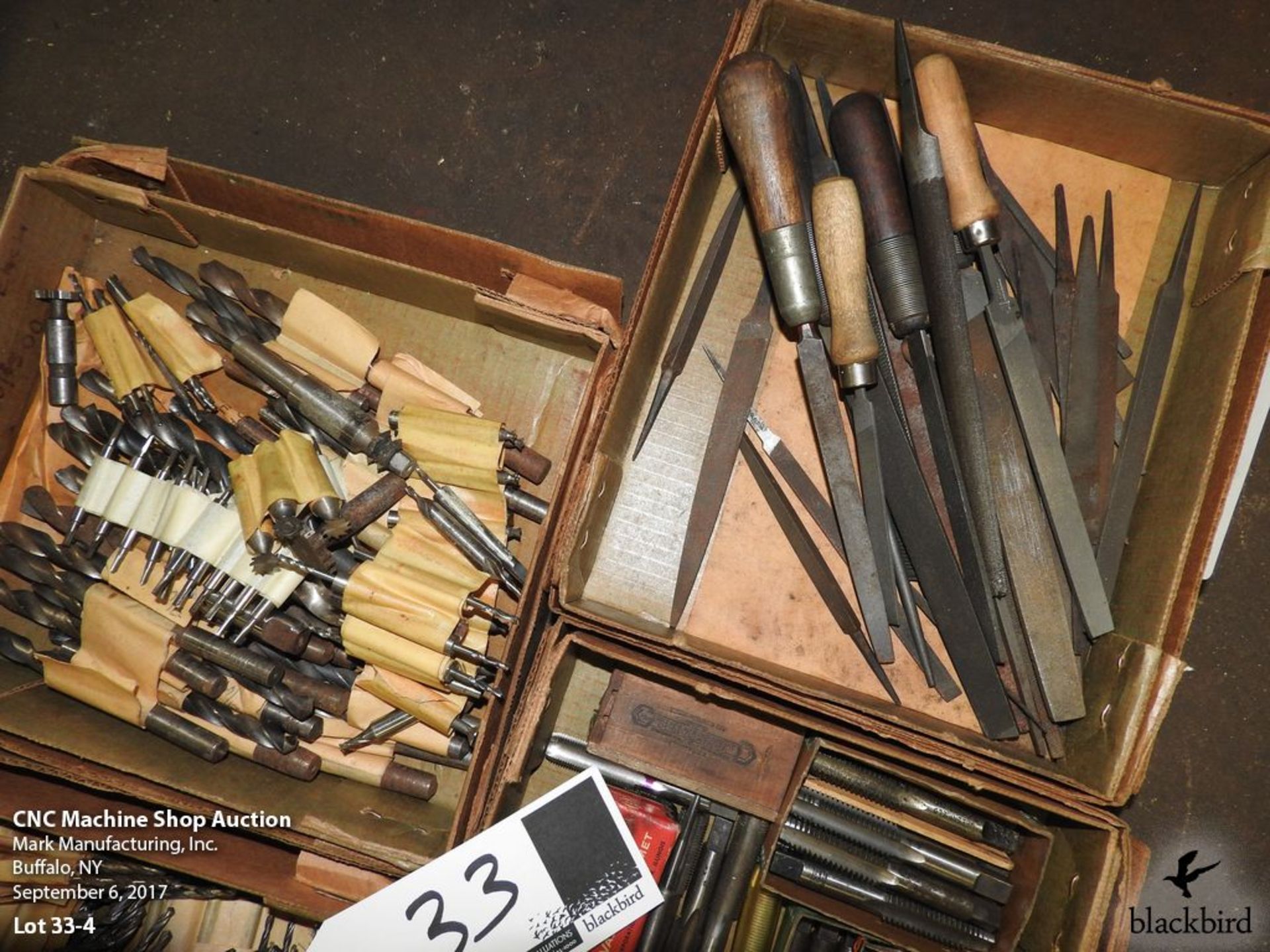 Lot- Boxes of drills, taps, cutters, files and reamers on floor - Image 5 of 5