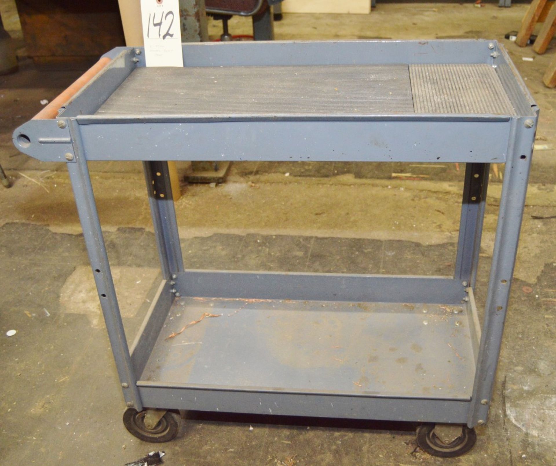 Steel 2-Tier 4-Wheel Shop Cart - Image 2 of 2