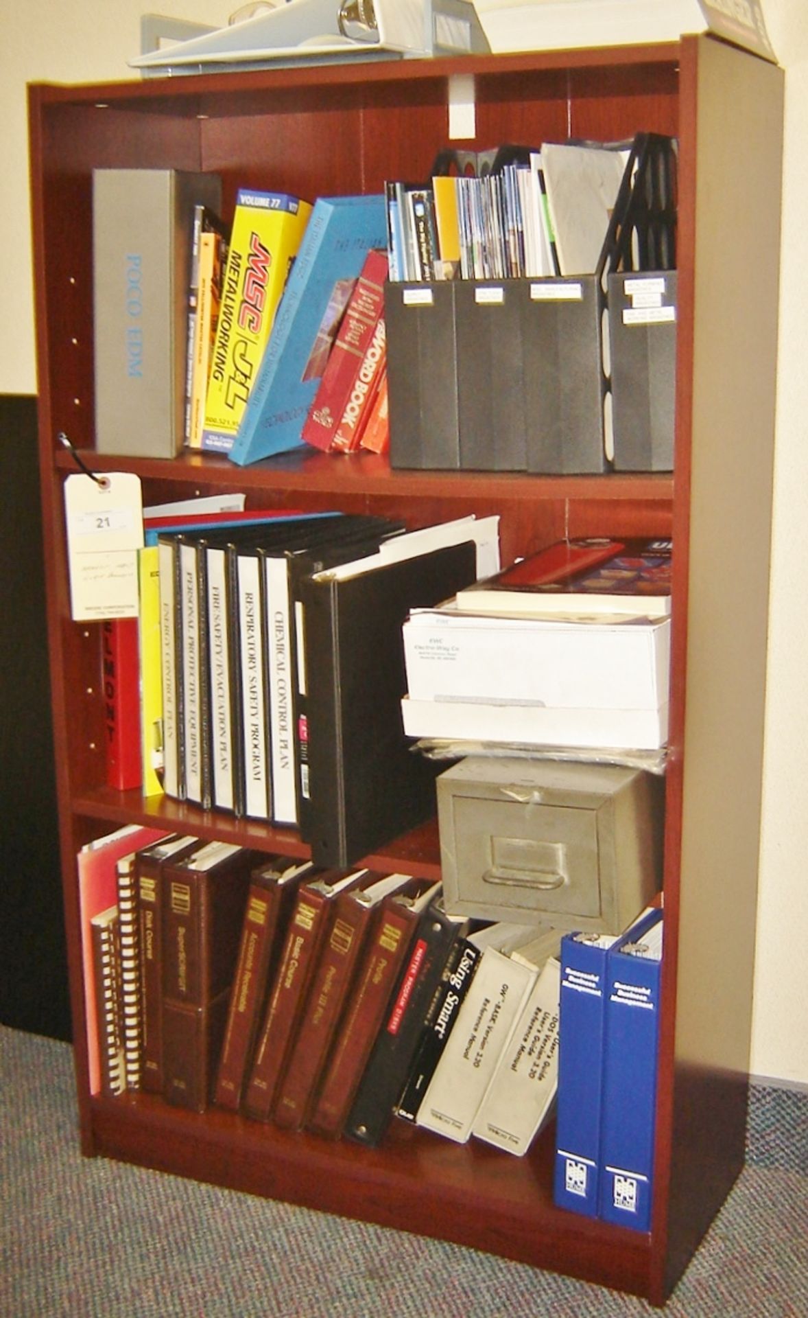 WOODEN HALF HIGH BOOKCASE