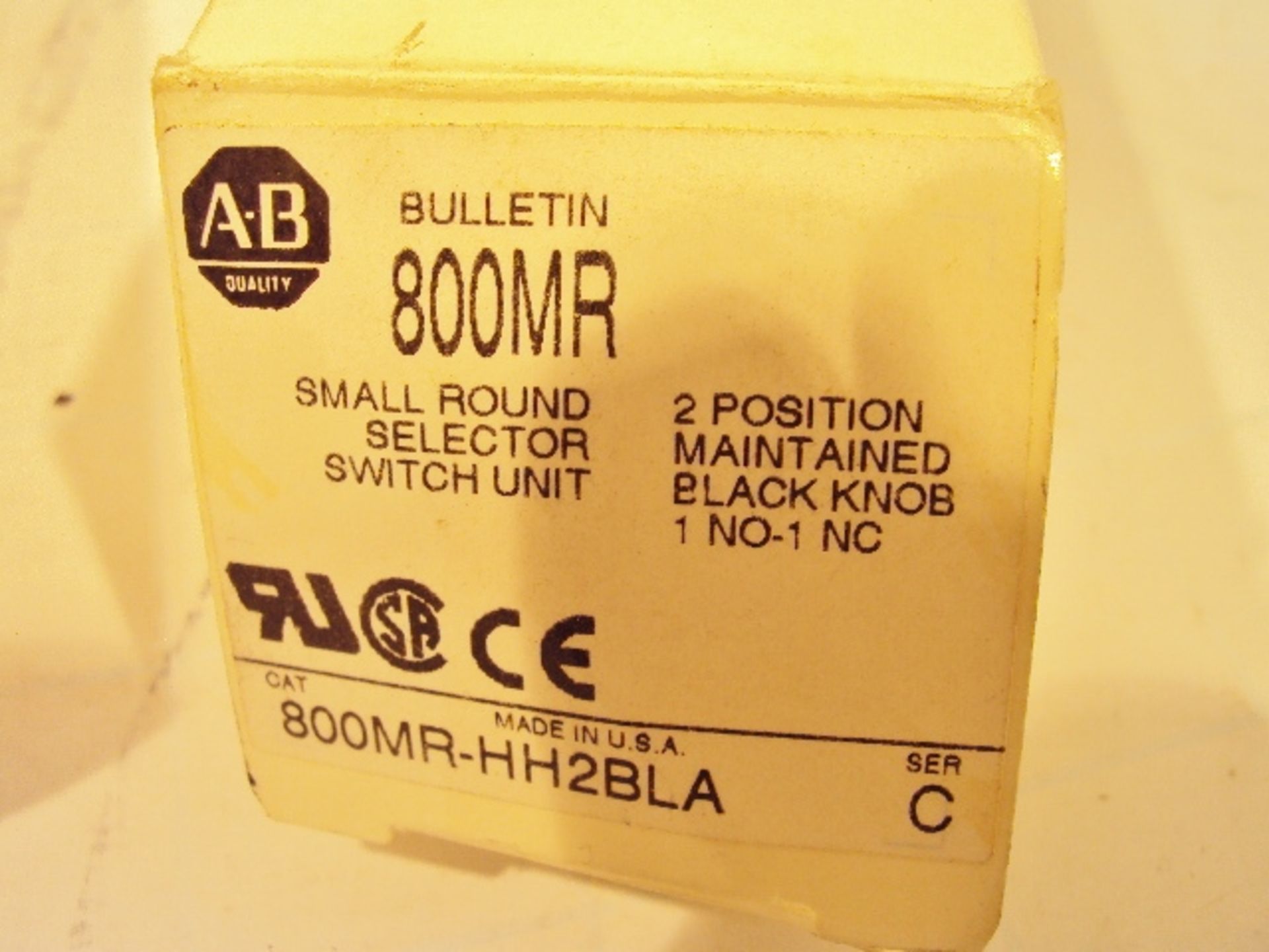 3-ALLEN BRADLEY 800MR-HH2BLA SM. RND SELECT SWITCH - Image 3 of 3