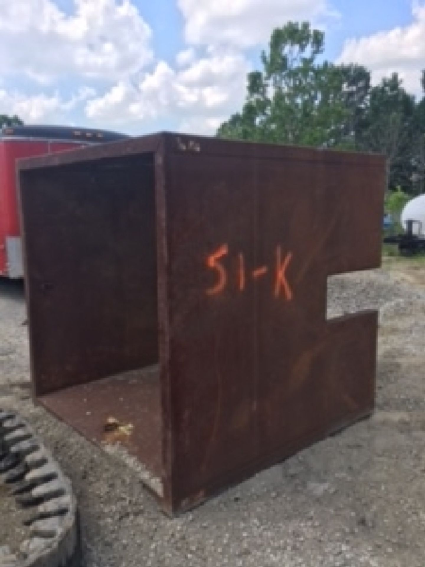 6' x 6' x 6' man hole box. No certificates. As is. Has 4 openings. 1 per side.