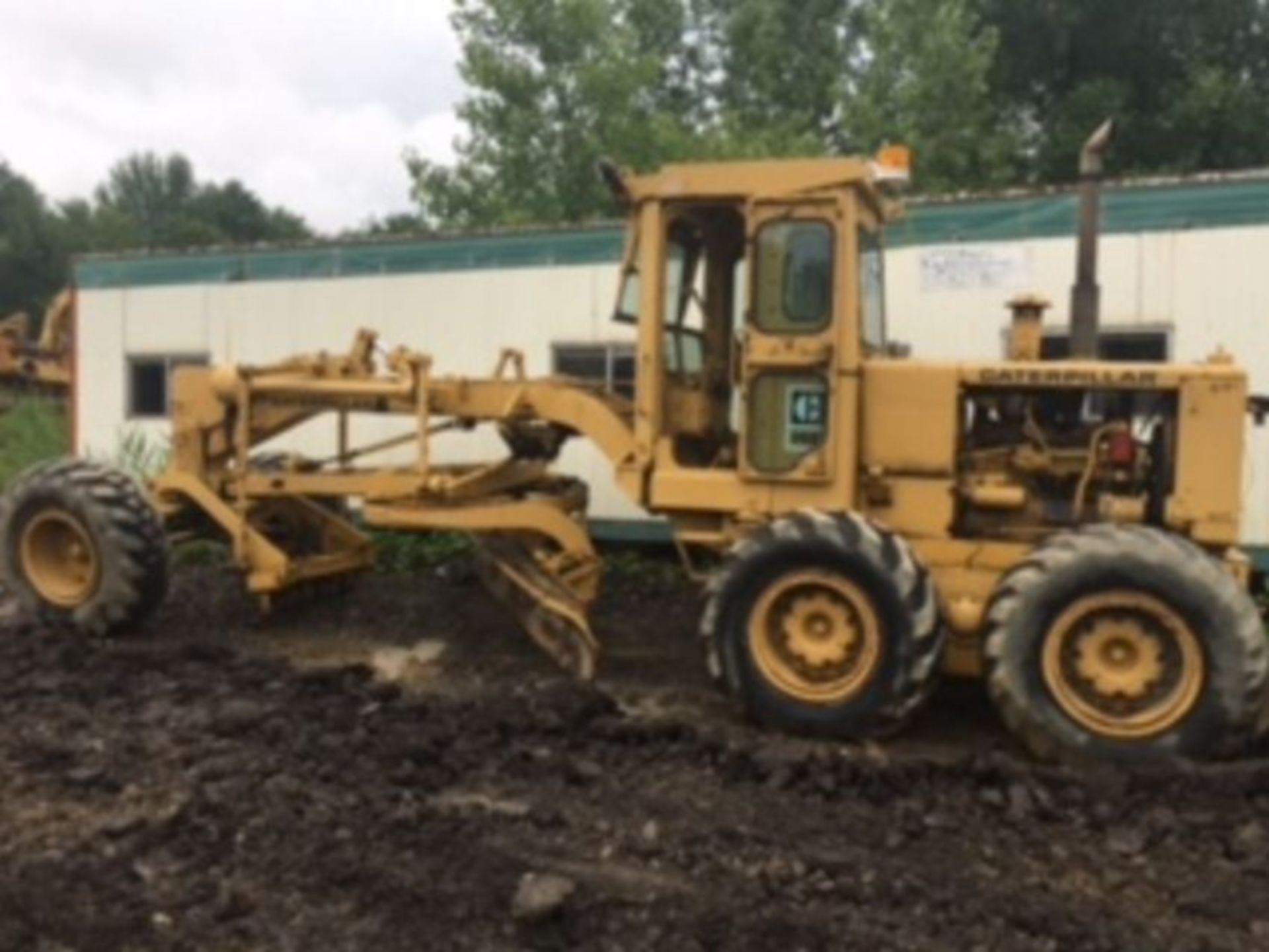 1973 Caterpillar E-14 Road Grader, serial # 72G1500, runs good. 14' blade, machine total length...