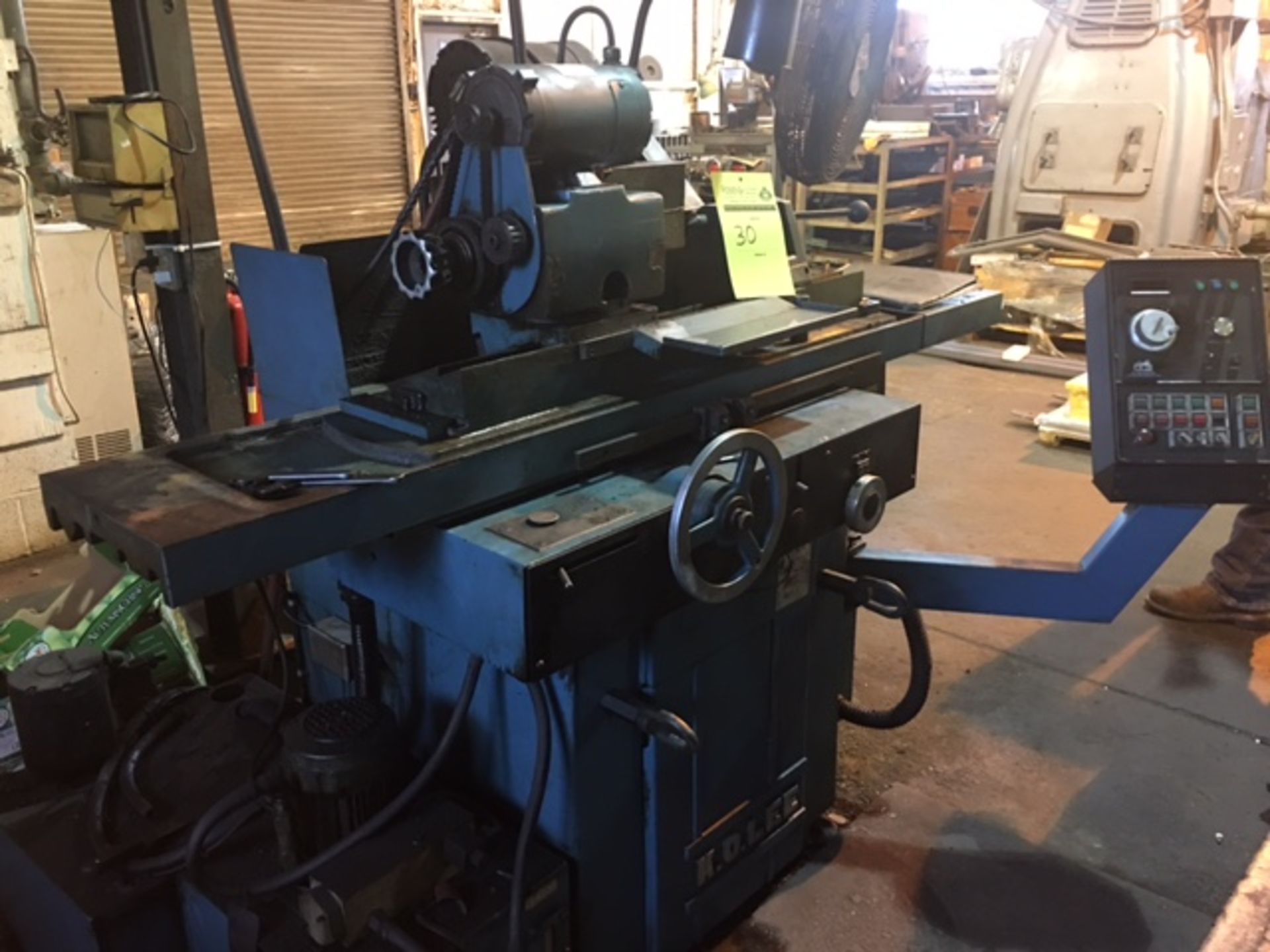 K.O. Lee O.D. Grinder 10"x20", hydraulic table, digital controls, grinds on center, chuck or collet.