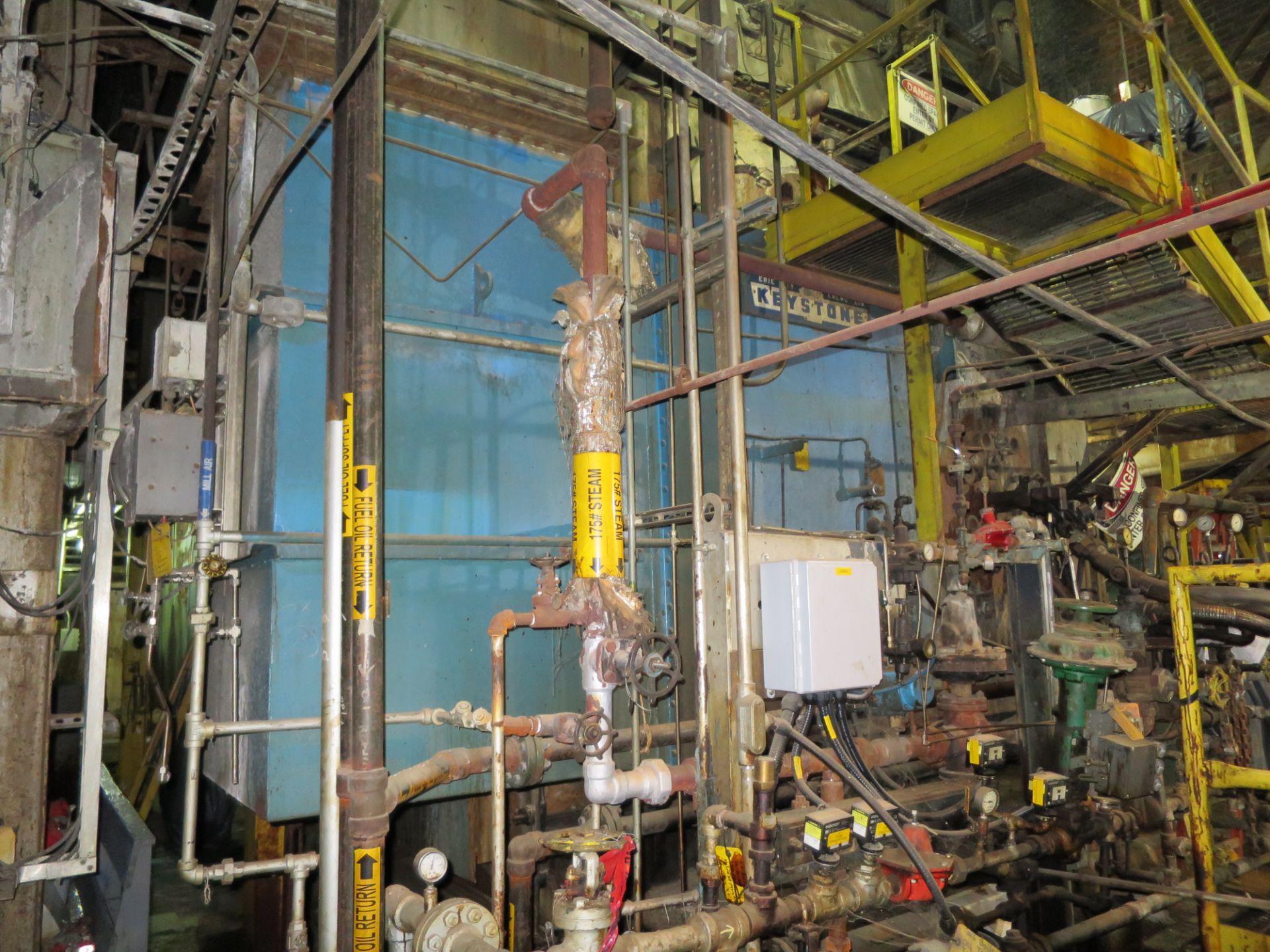 Keystone/Zurn package oil fired boiler #7, 750 psi, 200,000 lbs/hr buring #6 low sulfer fuel oil,