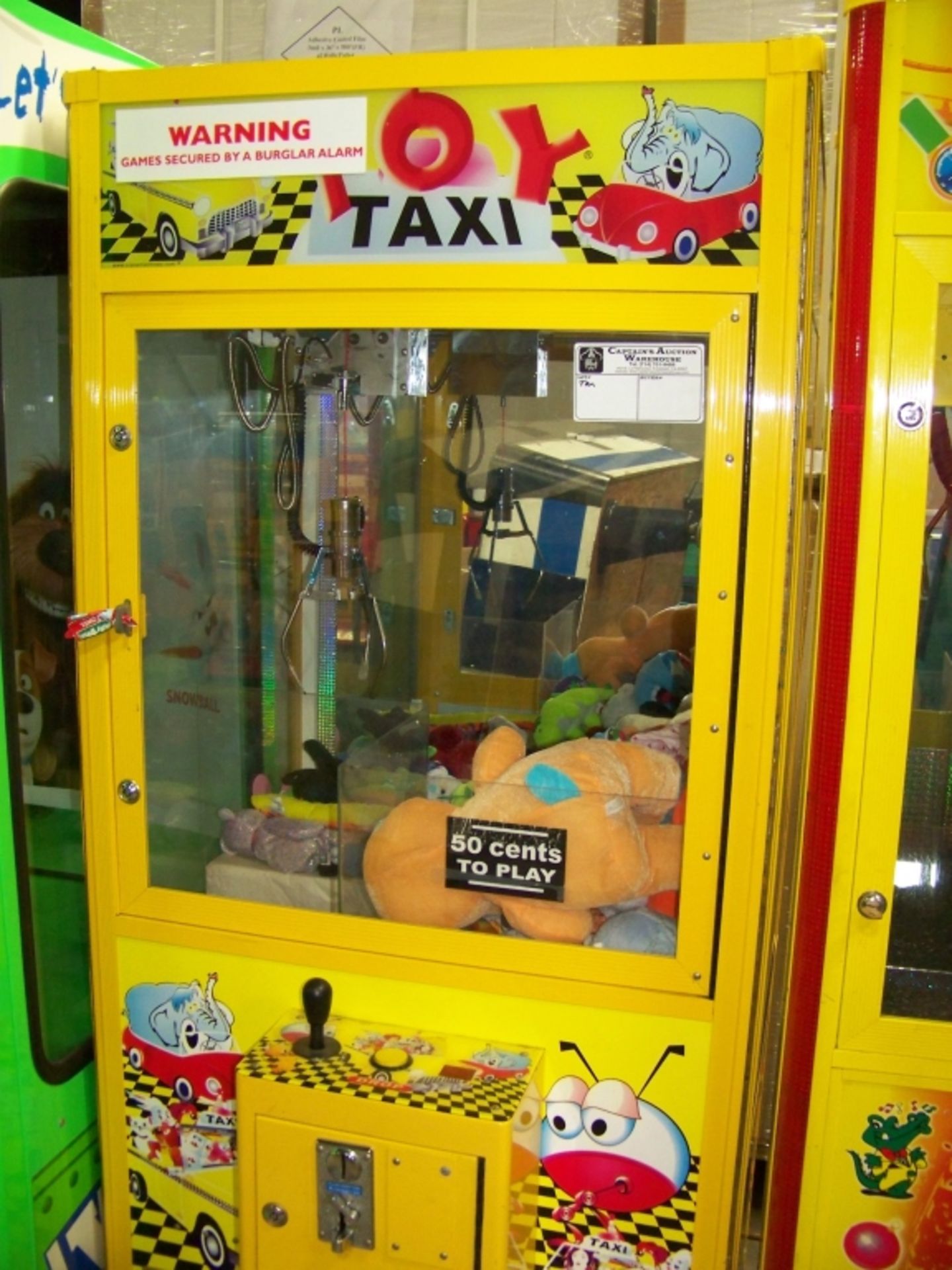 30" TOY TAXI PLUSH CLAW CRANE MACHINE - Image 3 of 3