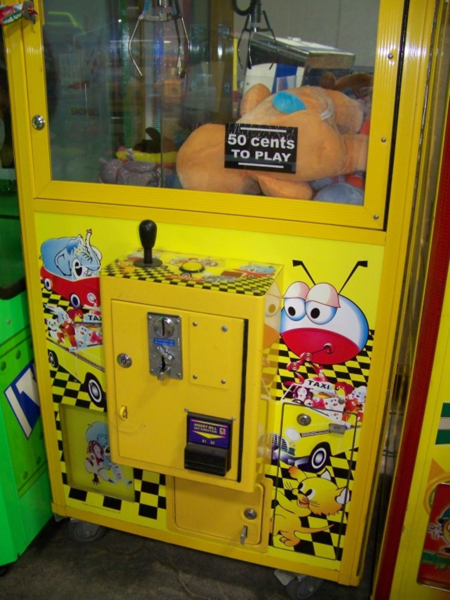 30" TOY TAXI PLUSH CLAW CRANE MACHINE - Image 2 of 3