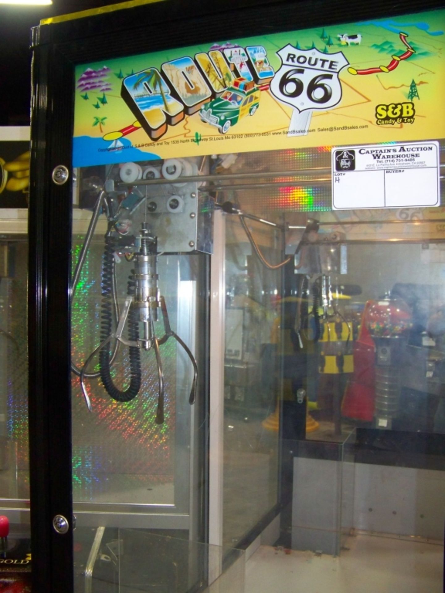 30" ROUTE 66 CANDY PLUSH CLAW CRAME MACHINE - Image 3 of 6