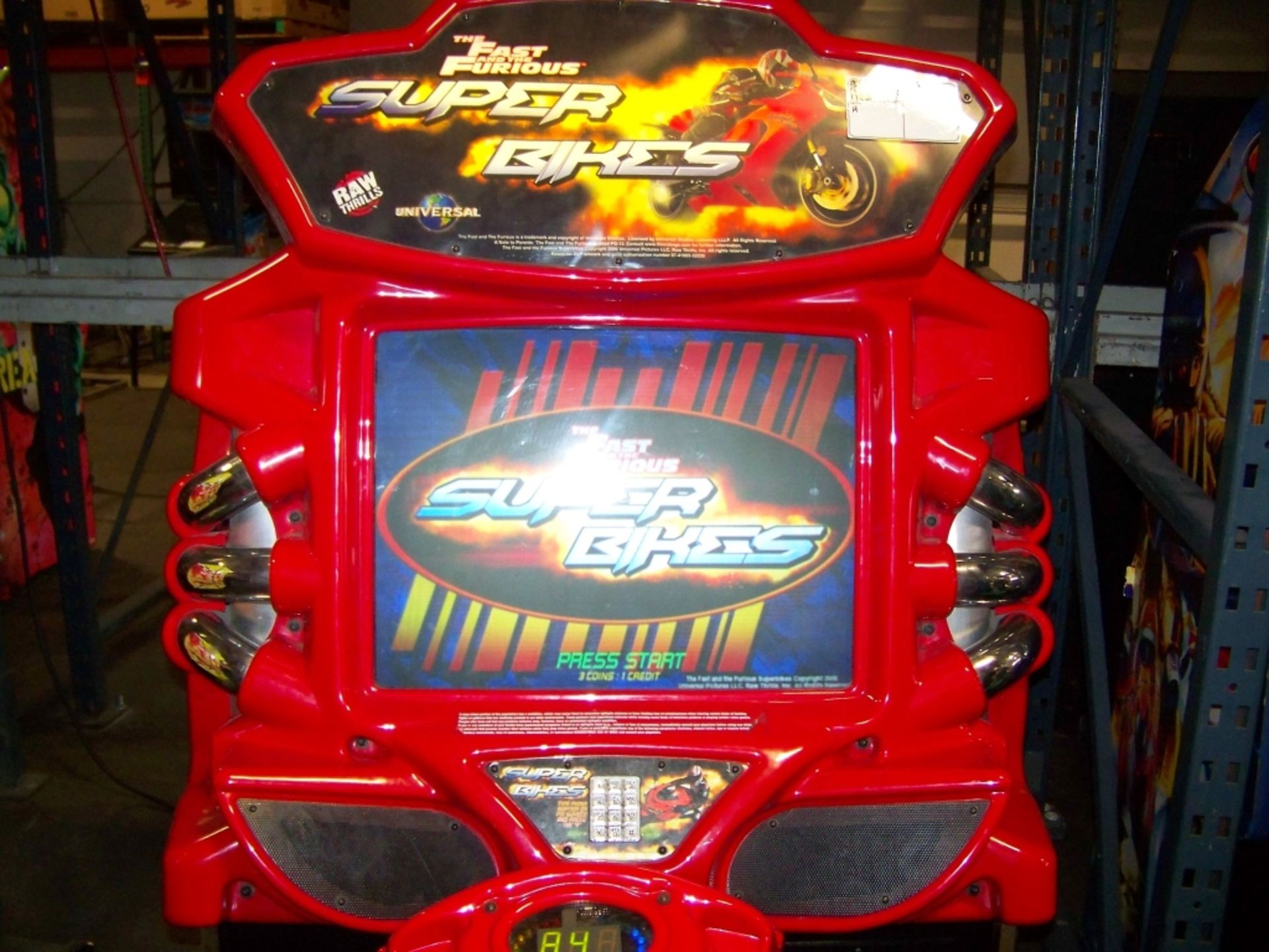 SUPER BIKES FAST AND FURIOUS ARCADE GAME RED CAB - Image 2 of 6