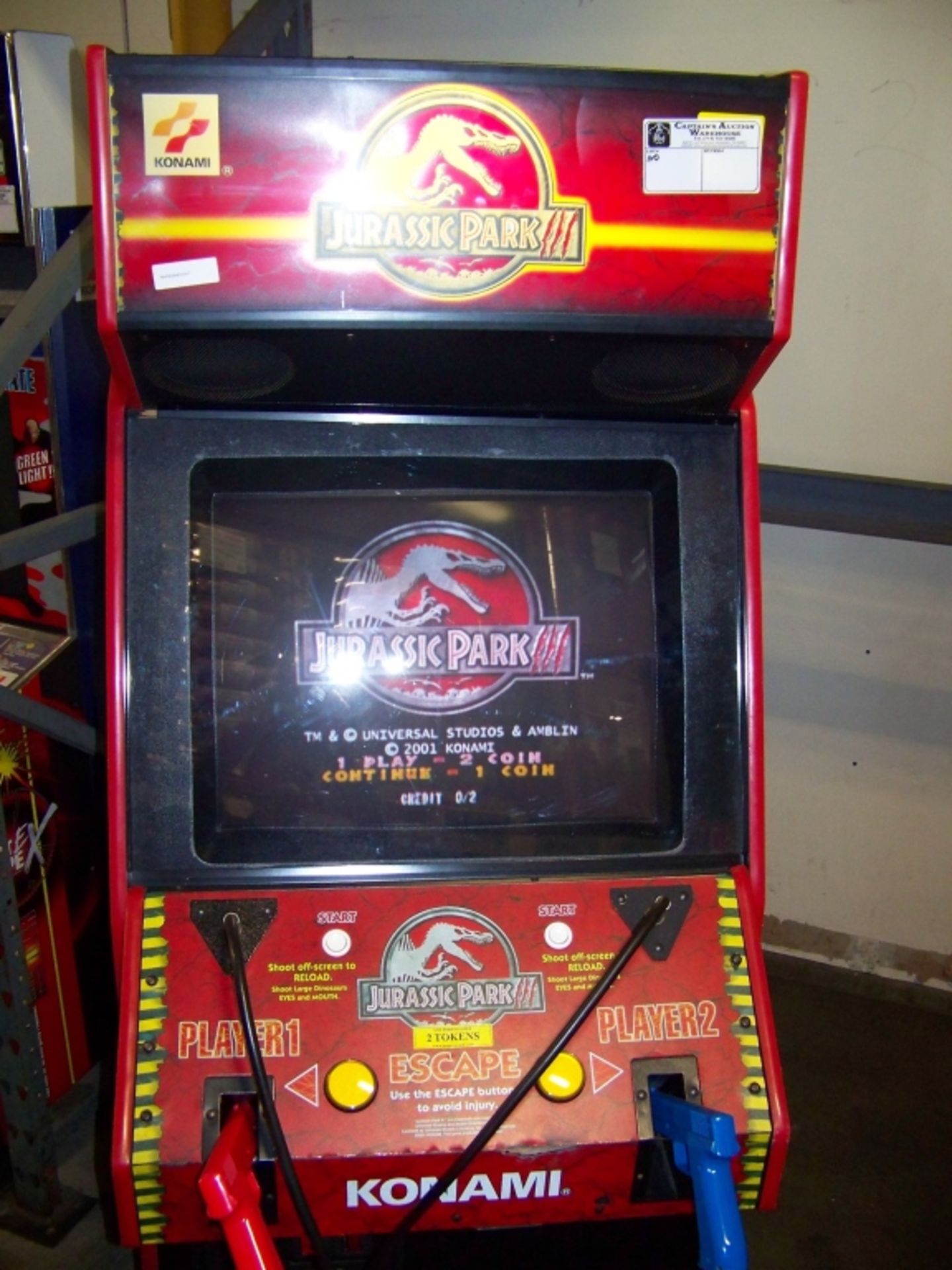 JURASSIC PARK III SHOOTER ARCADE GAME KONAMI - Image 6 of 7