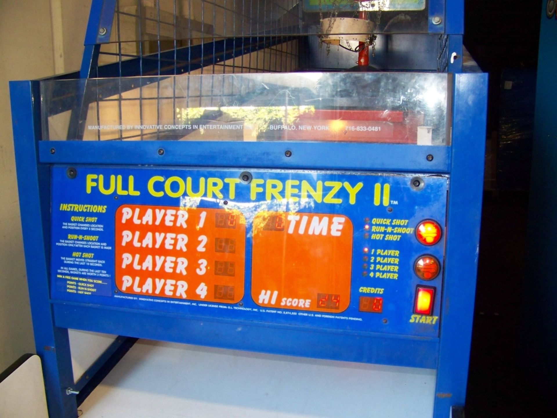 FULL COURT FRENZY II SPORTS ARCADE GAME ICE - Image 2 of 7