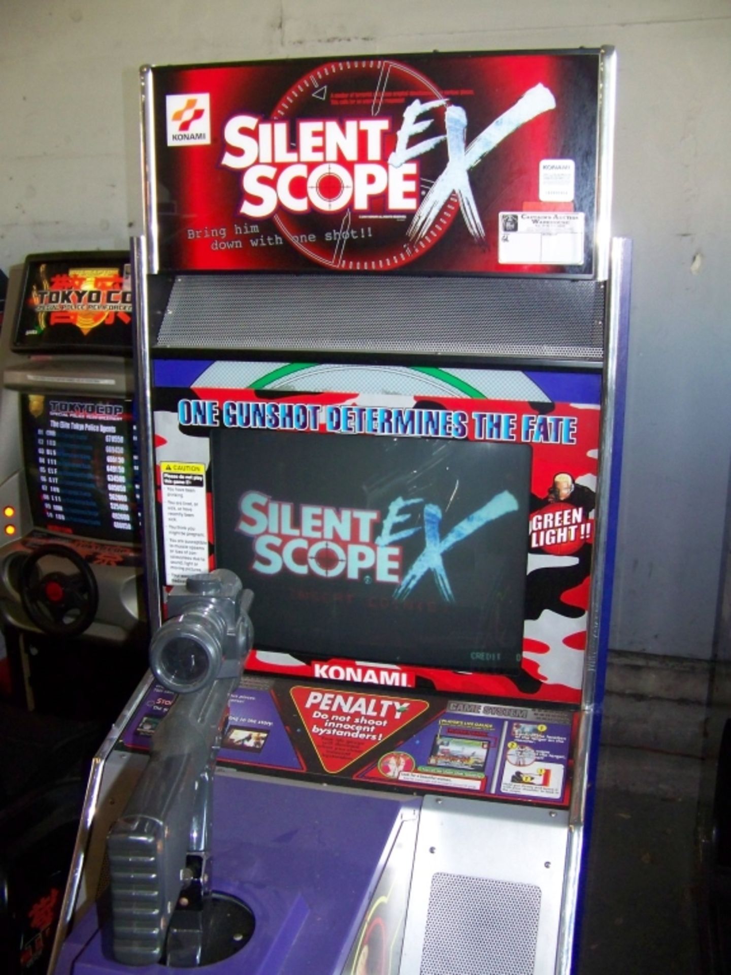 SILENT SCOPE EX SHOOTER ARCADE GAME KONAMI