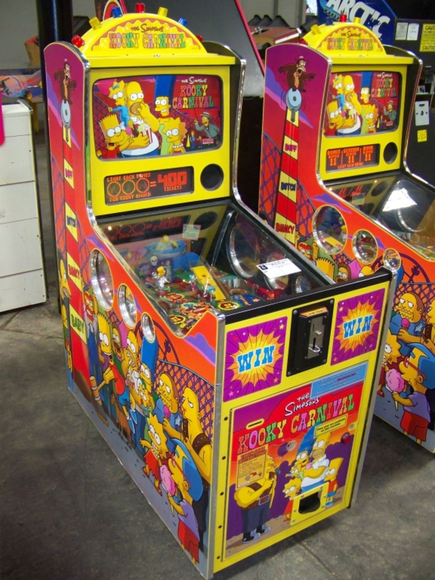 THE SIMPSONS KOOKY CARNIVAL TICKET REDEMPTION GAME