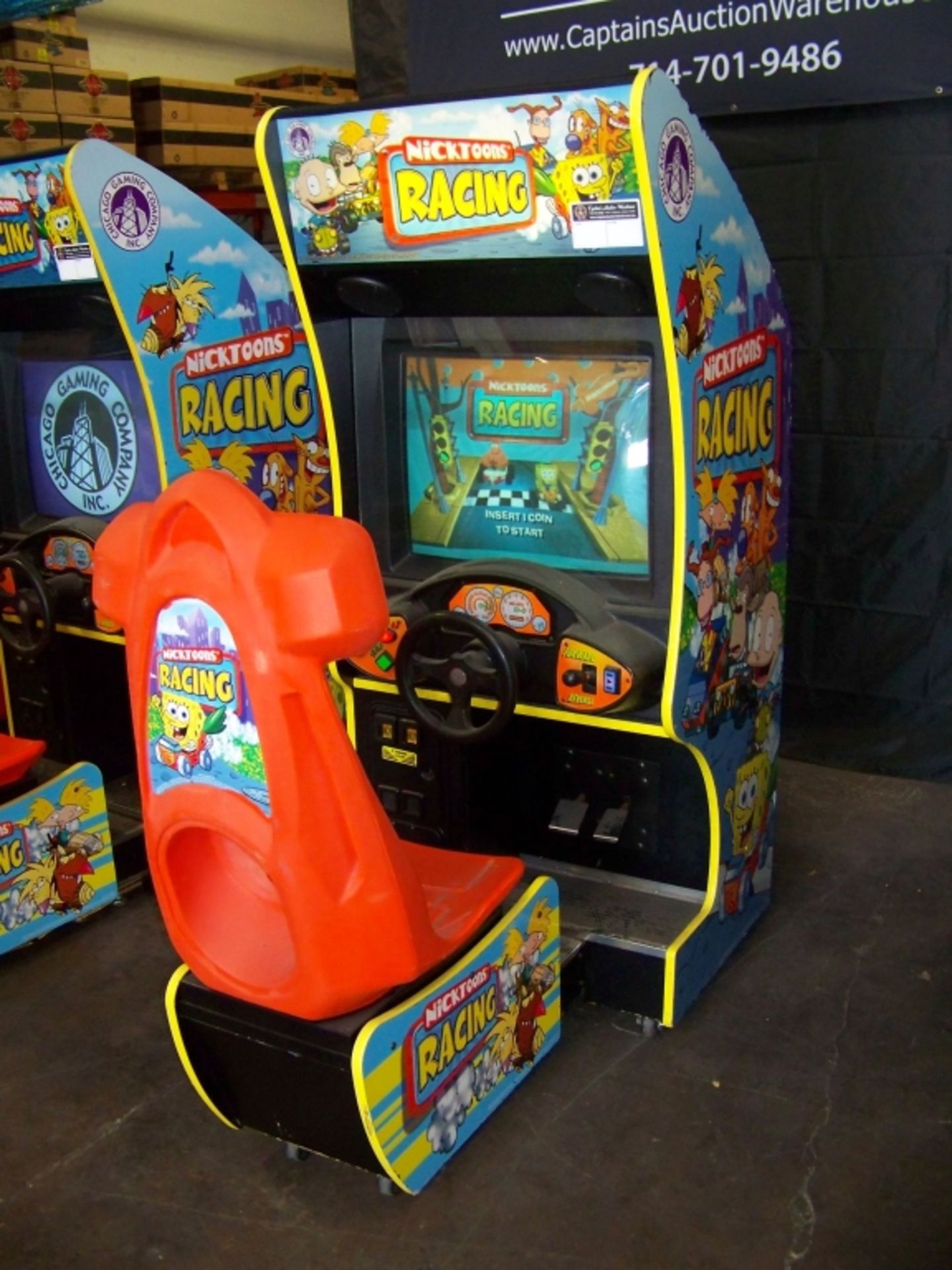 NICKTOONS KIDS SITDOWN RACING ARCADE GAME - Image 2 of 6