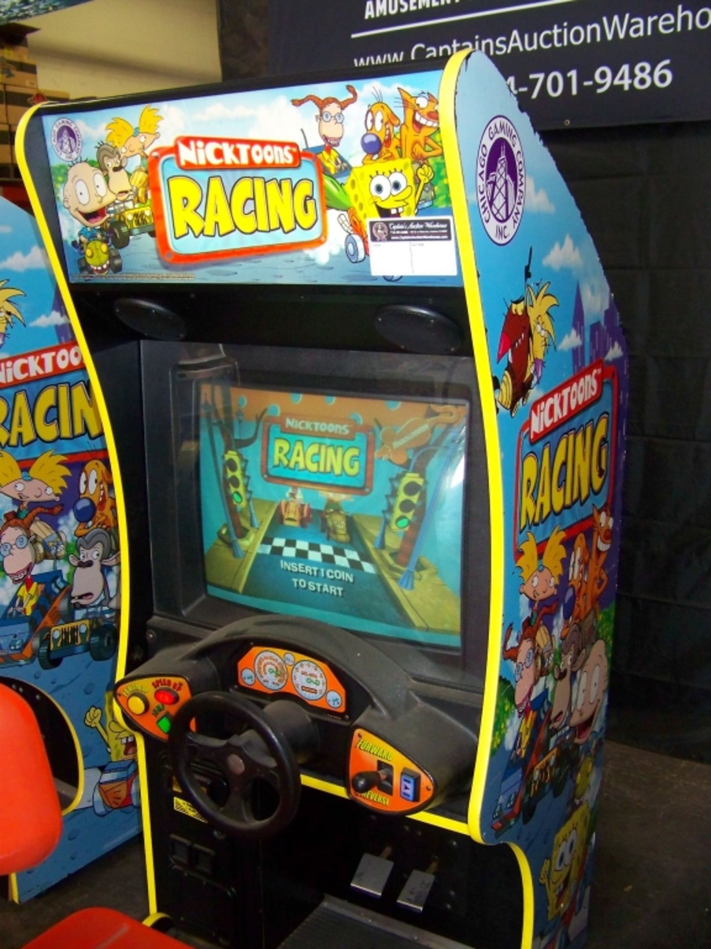 NICKTOONS KIDS SITDOWN RACING ARCADE GAME - Image 3 of 6