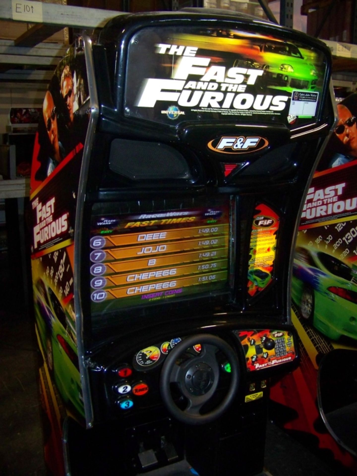 FAST & FURIOUS SITDOWN DRIVER ARCADE GAME LCD - Image 4 of 5