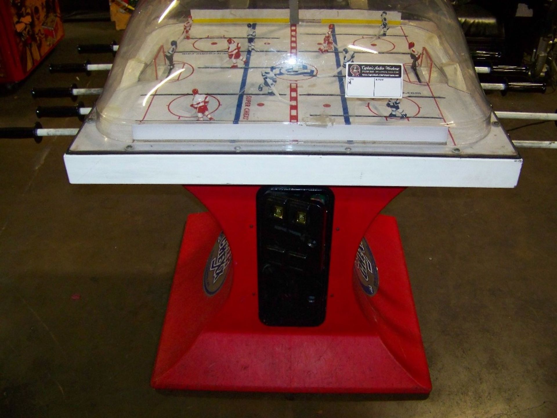 SUPER CHEXX BUBBLE HOCKEY ARCADE GAME I.C.E. - Image 3 of 9