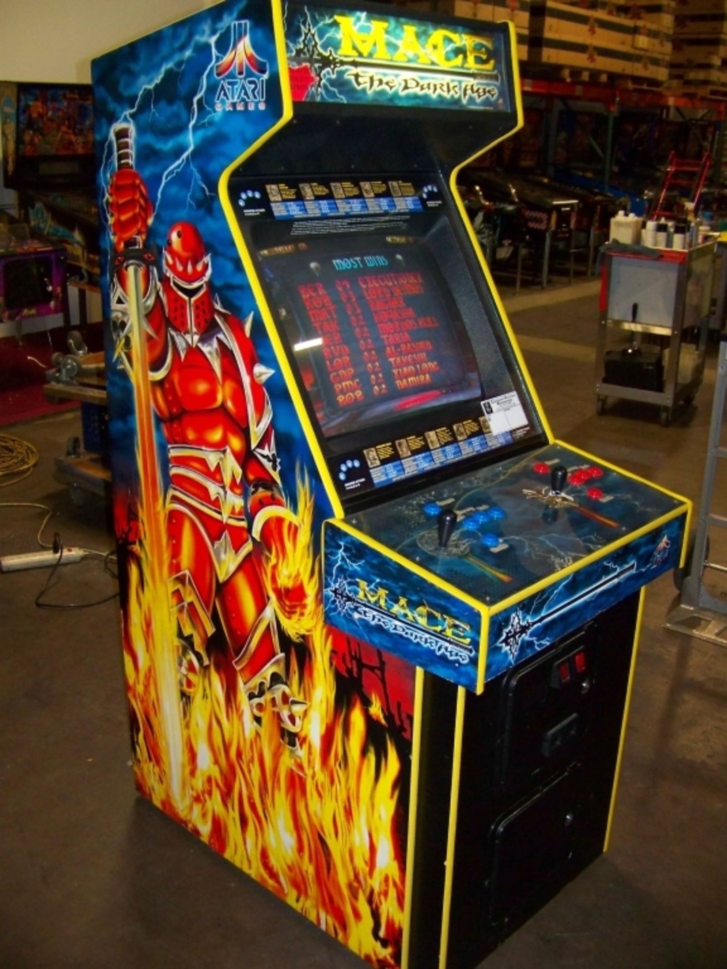 MACE THE DARK AGE DEDICATED MIDWAY ARCADE GAME