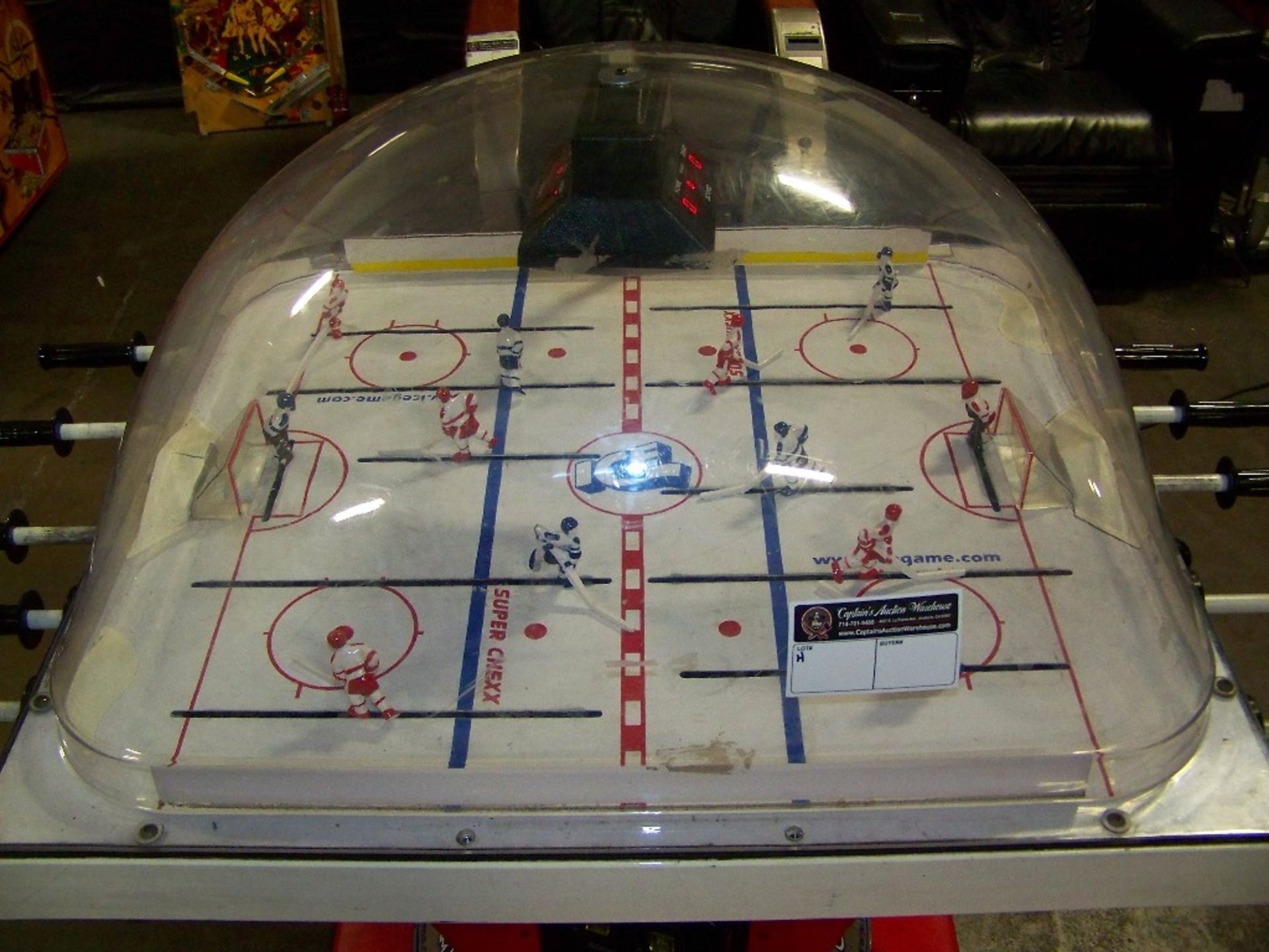 SUPER CHEXX BUBBLE HOCKEY ARCADE GAME I.C.E. - Image 5 of 9