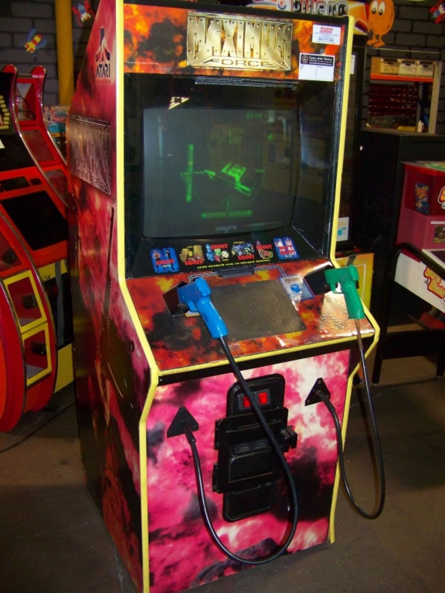 MAXIMUM FORCE DEDICATED SHOOTER ARCADE GAME ATARI