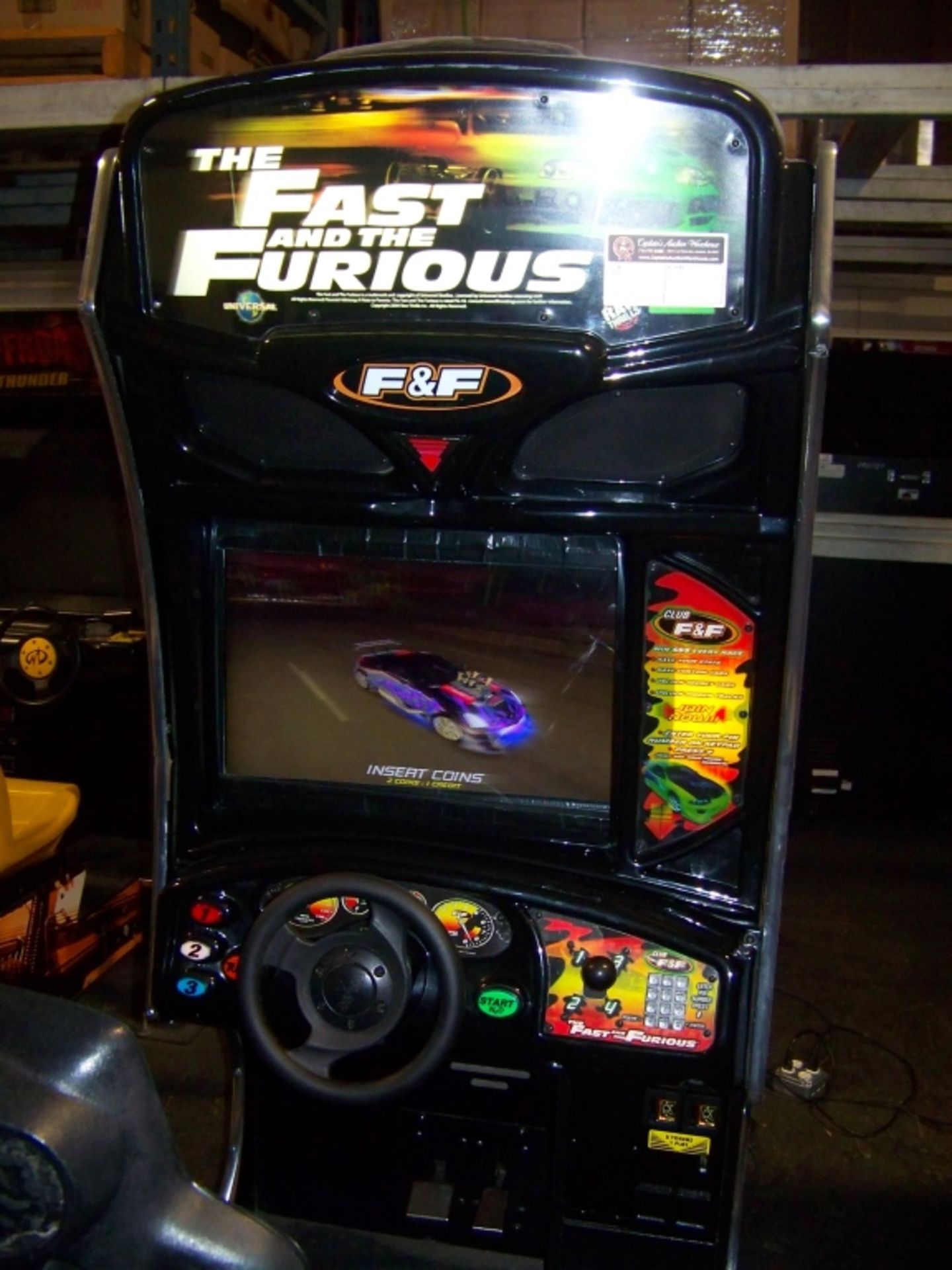 FAST & FURIOUS SITDOWN DRIVER ARCADE GAME LCD - Image 3 of 5