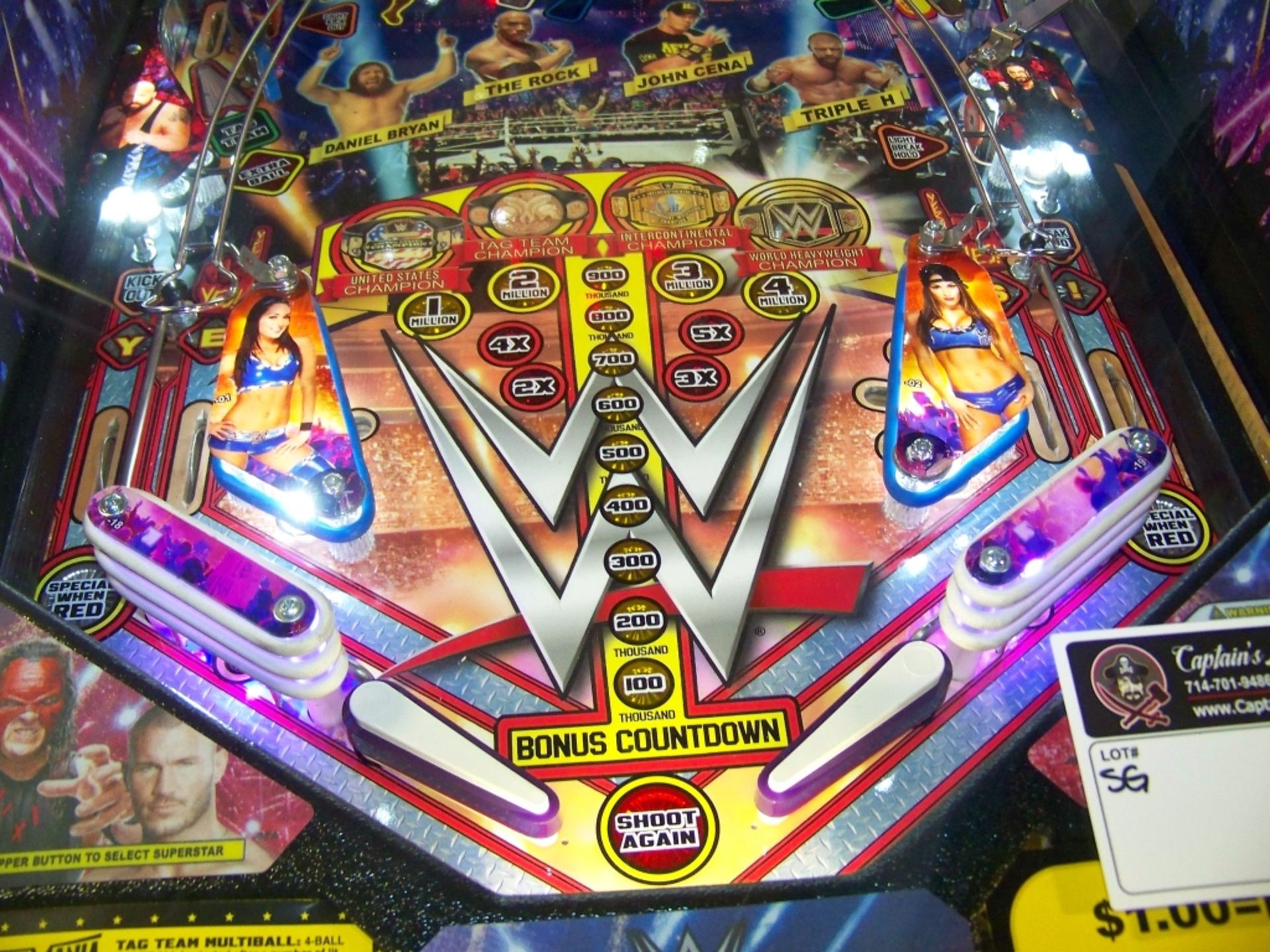 WRESTLEMANIA PRO MODEL PINBALL MACHINE STERN INC - Image 6 of 12