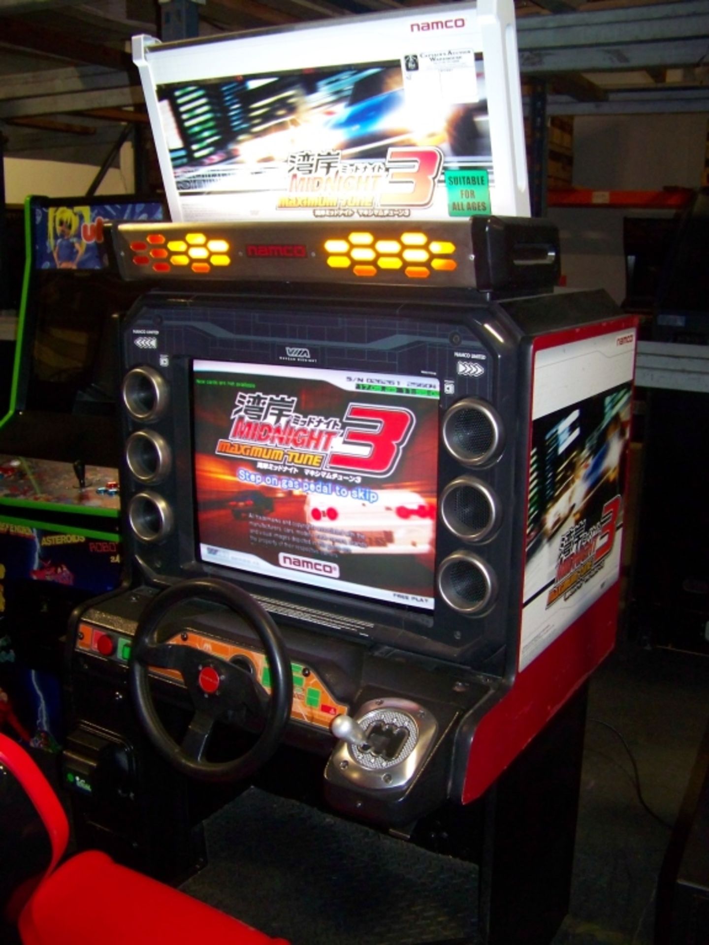 MAXIMUM TUNE 3 MIDNIGHT DRIVER ARCADE GAME NAMCO