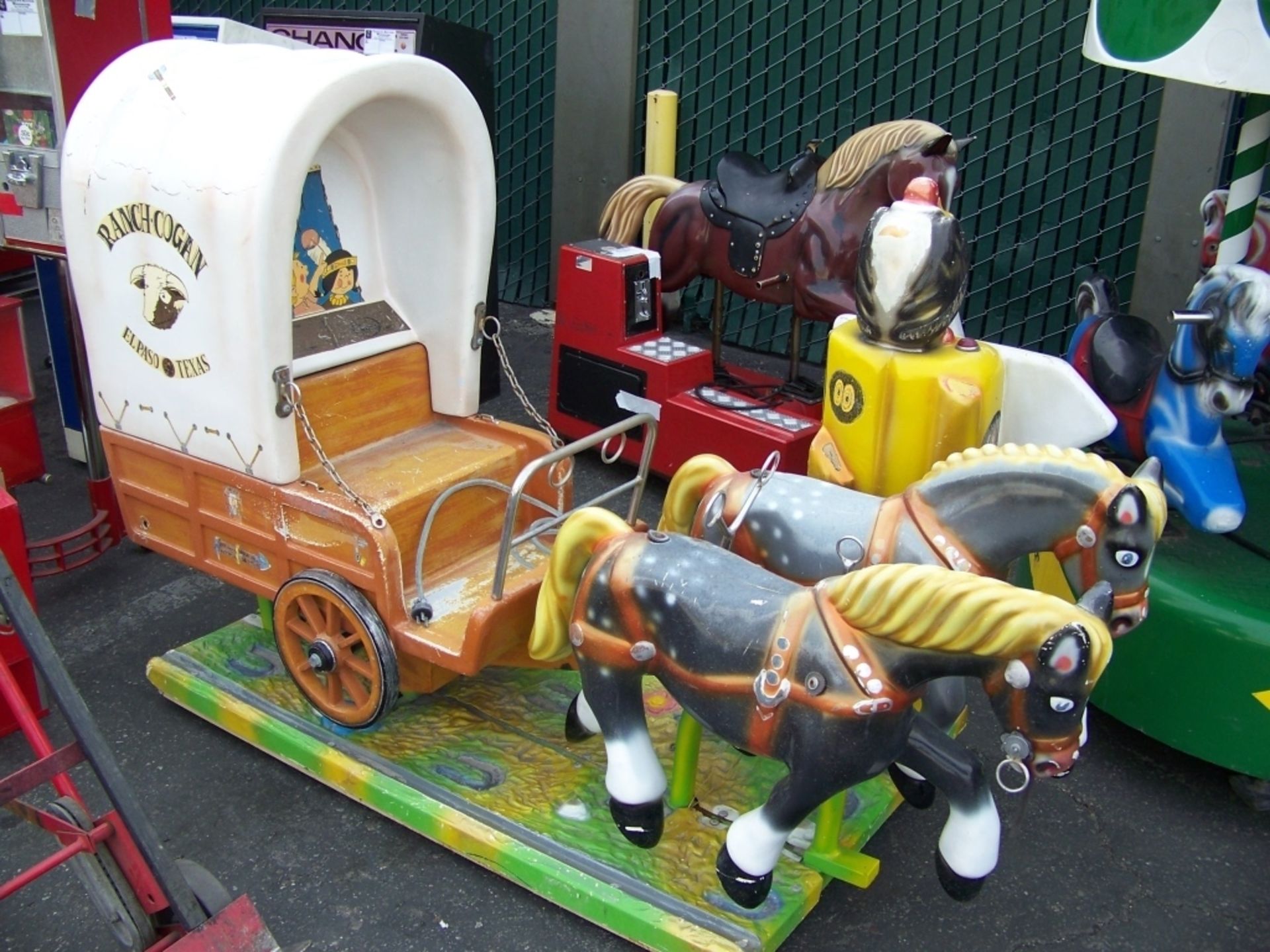 KIDDIE RIDE COVERED WAGON WESTERN PROJECT