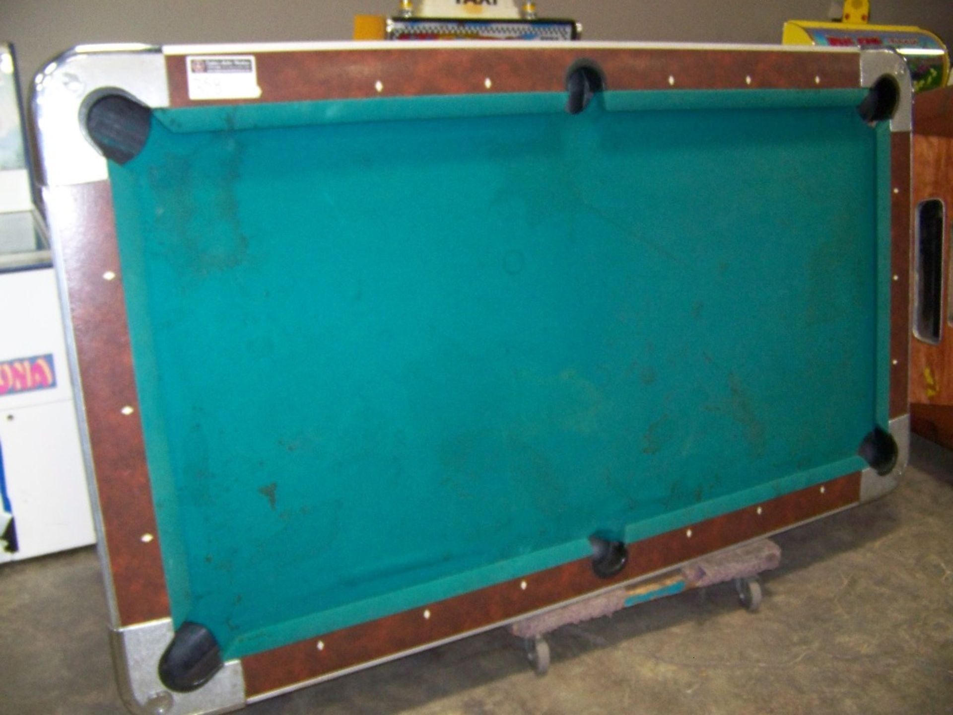 POOL TABLE 7' VALLEY COUGAR SLATE TOP COIN OP