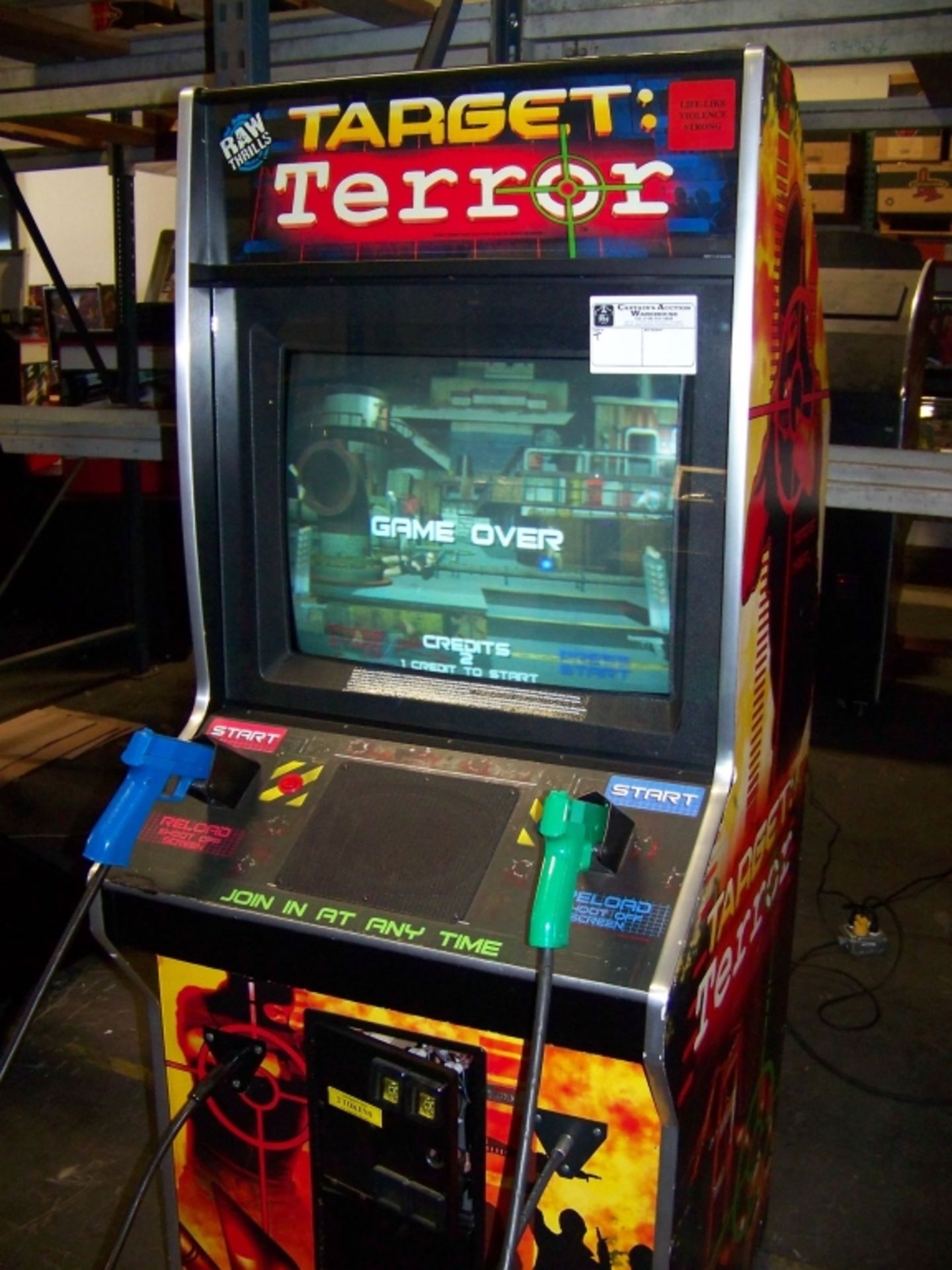 TARGET TERROR GOLD DEDICATED SHOOTER ARCADE GAME - Image 3 of 5