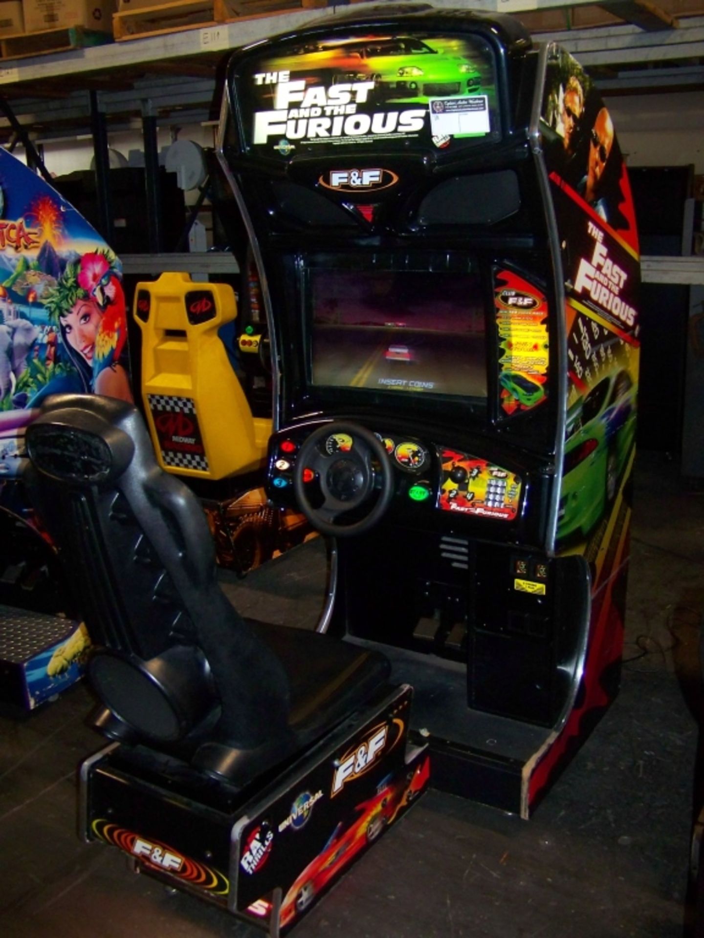 FAST & FURIOUS SITDOWN DRIVER ARCADE GAME LCD - Image 2 of 5