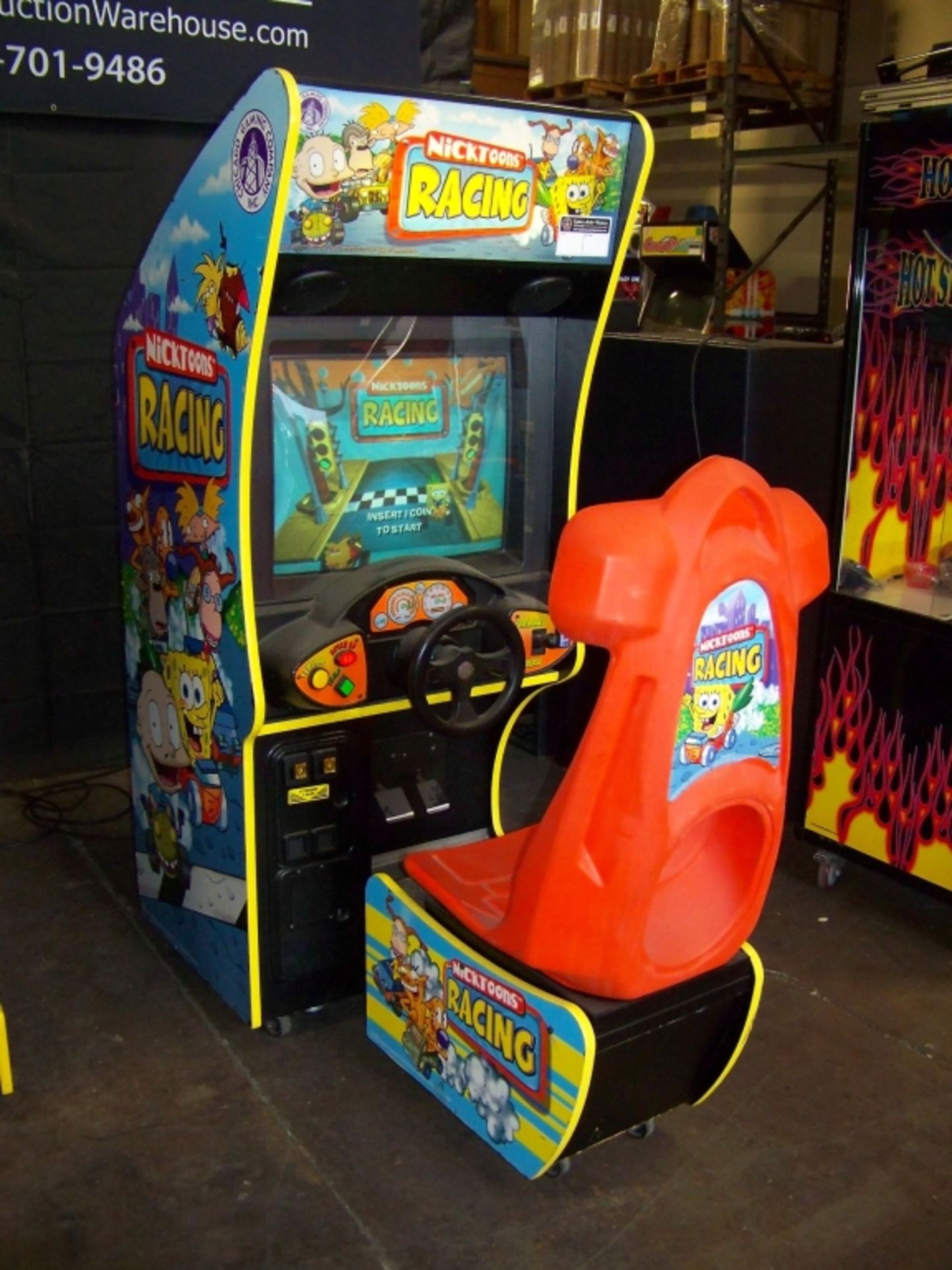 NICKTOONS KIDS SITDOWN RACING ARCADE GAME