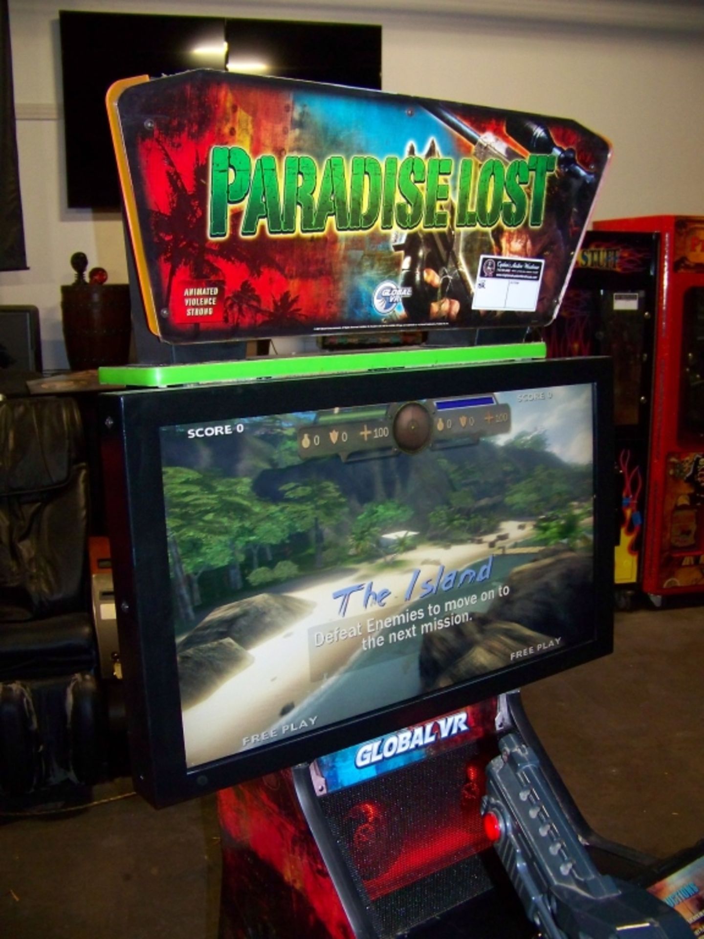 PARADISE LOST 32"" DEDICATED FIXED GUN ARCADE - Image 4 of 7