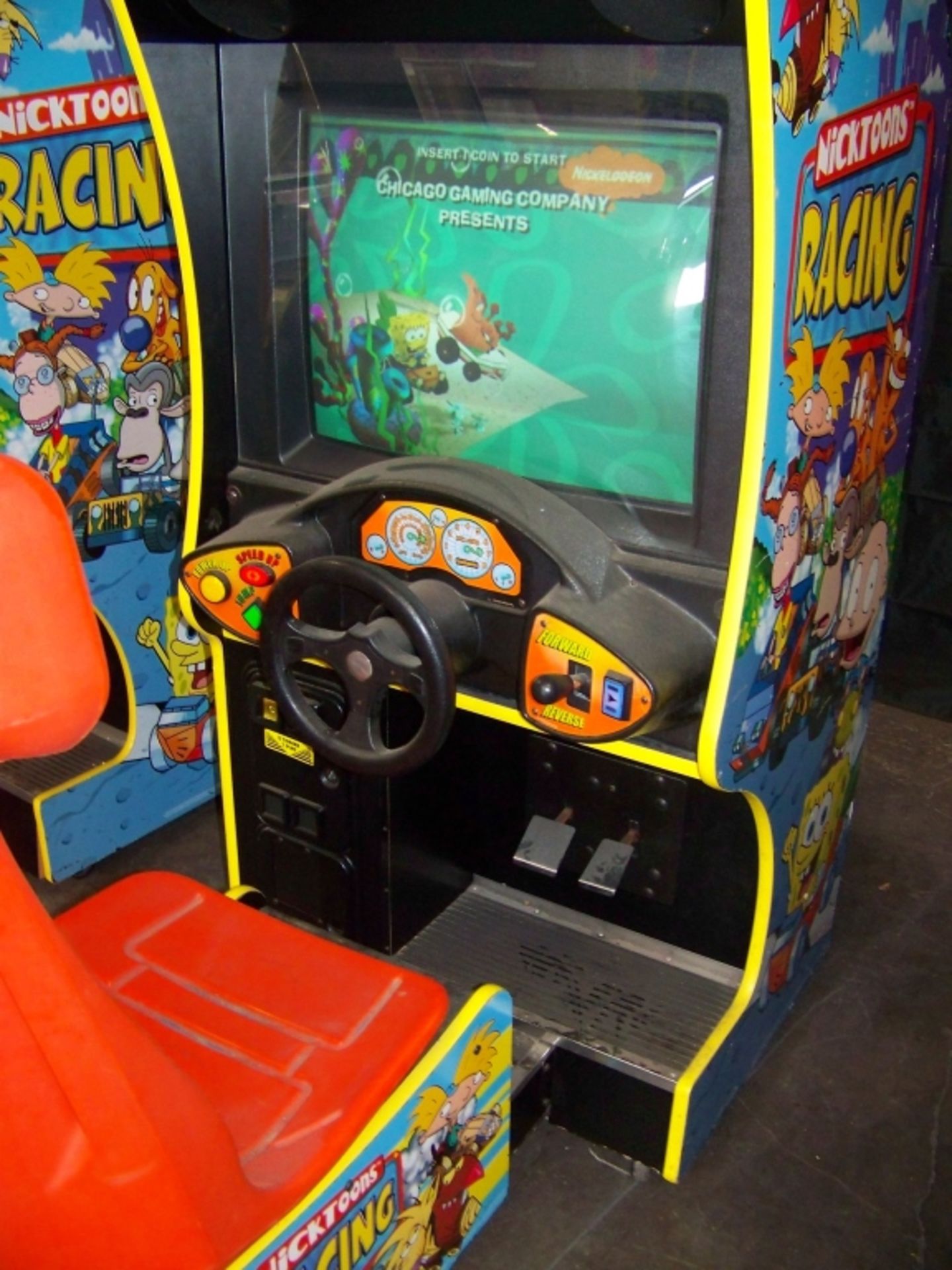 NICKTOONS KIDS SITDOWN RACING ARCADE GAME - Image 6 of 6