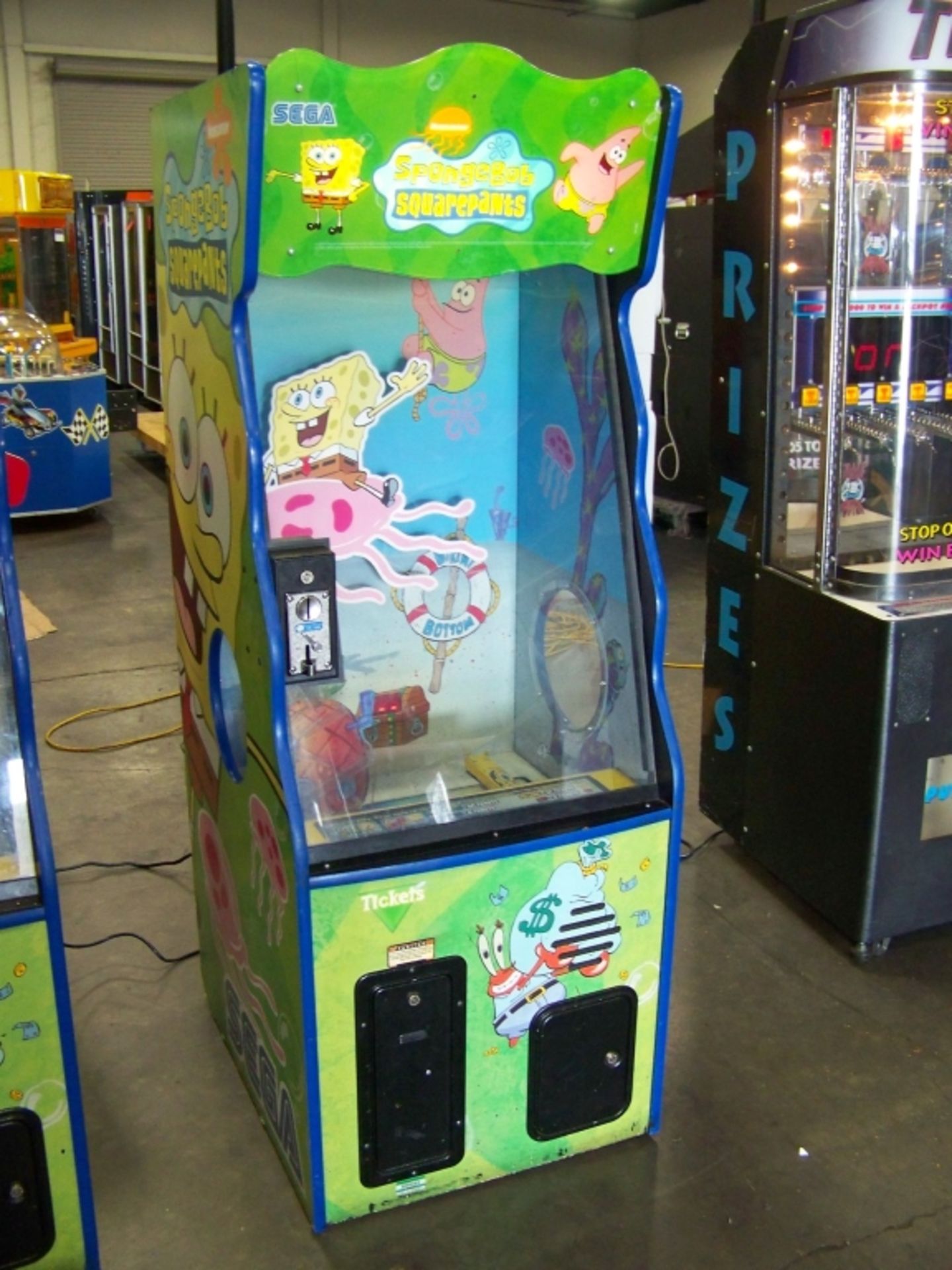 SPONGE BOB UNDERWATER TICKET REDEMPTION GAME; Item is in used condition. Evidence of wear and