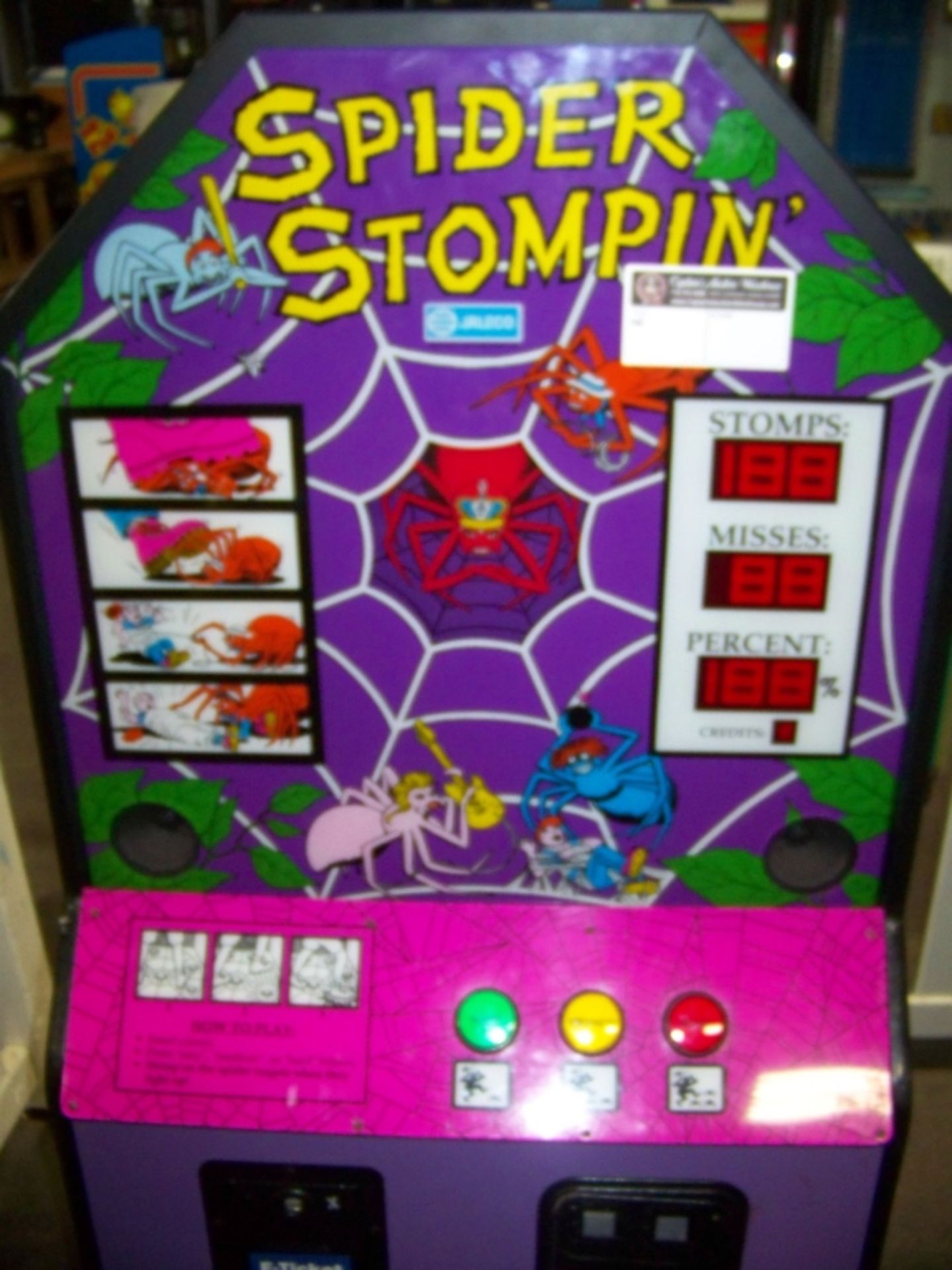 SPIDER STOMPIN GAELCO TICKET REDEMPTION GAME