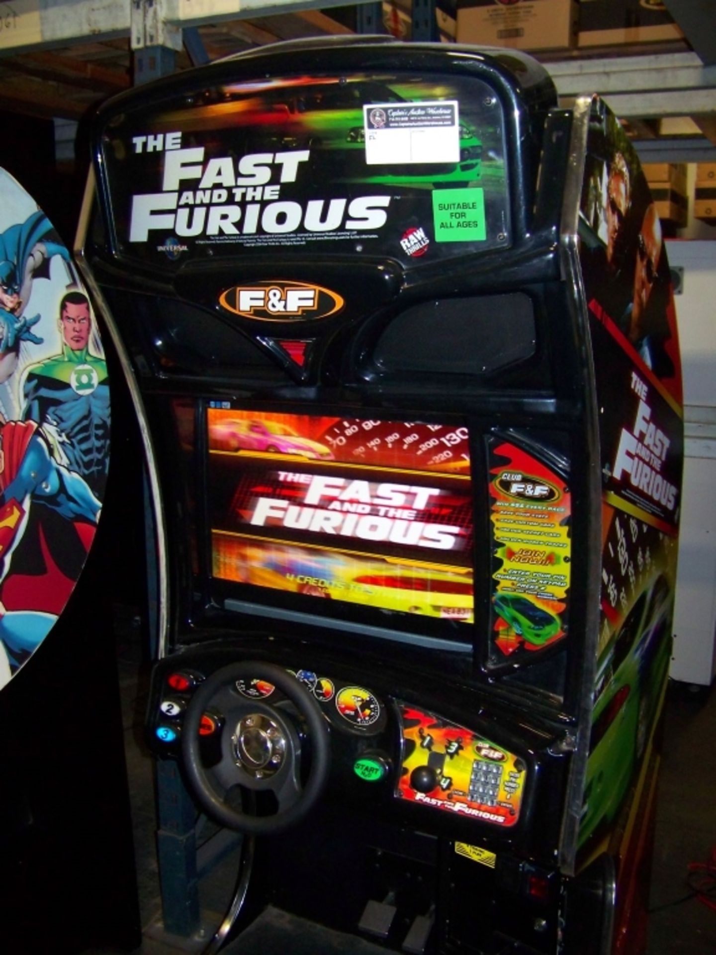 FAST & FURIOUS DEDICATED RACING ARCADE GAME LCD - Image 4 of 6