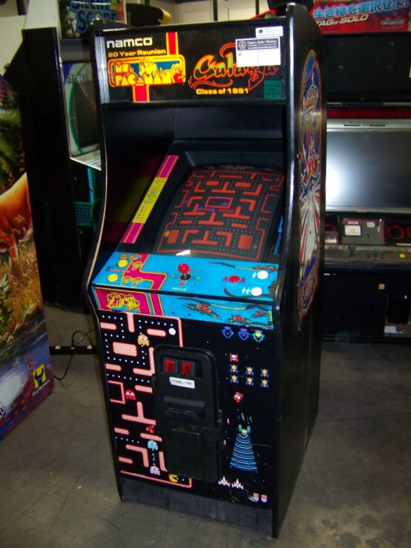 MS PACMAN GALAGA CLASS OF 1981 ARCADE GAME NAMCO - Image 2 of 4