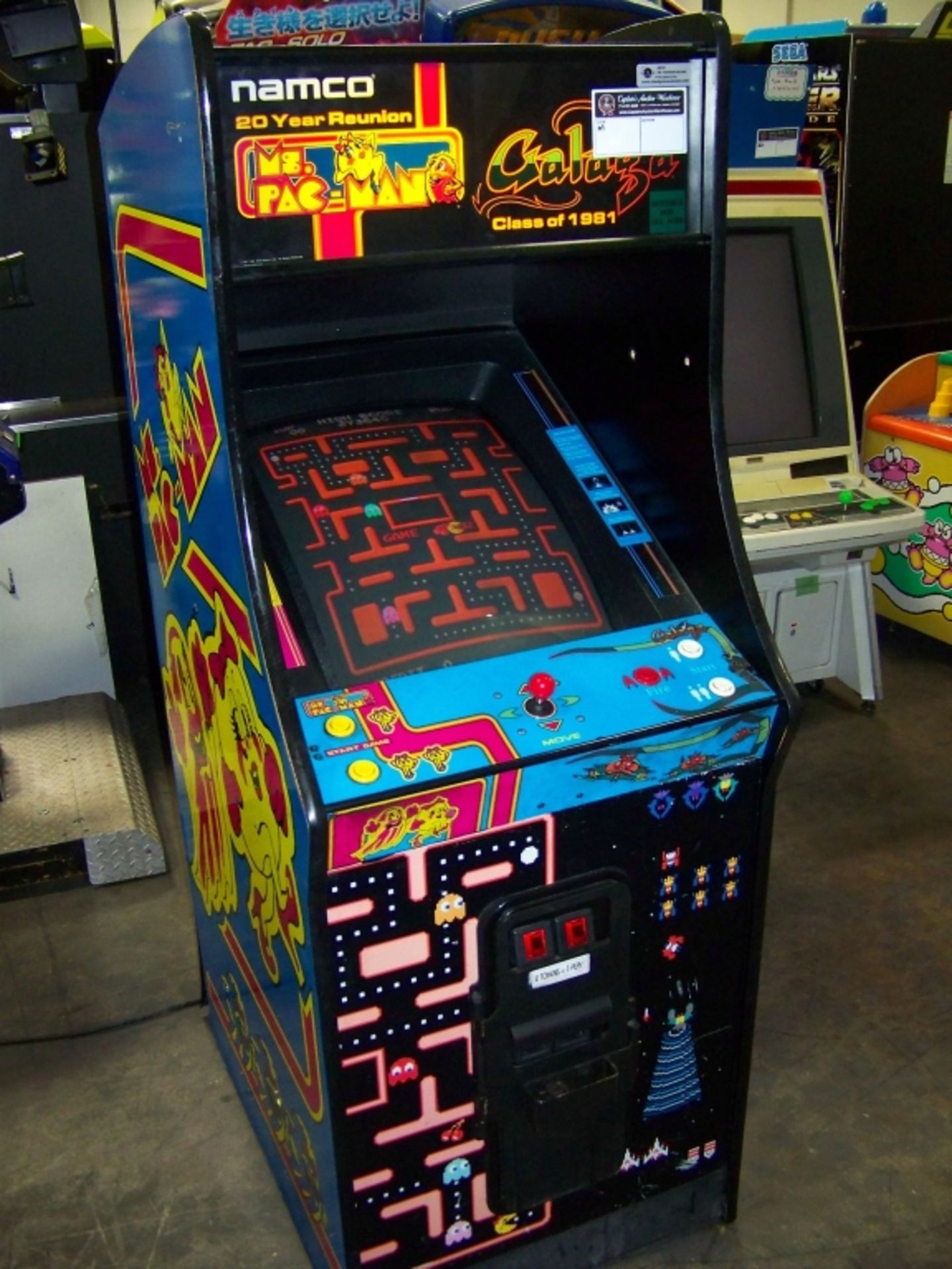 MS PACMAN GALAGA CLASS OF 1981 ARCADE GAME NAMCO - Image 4 of 4