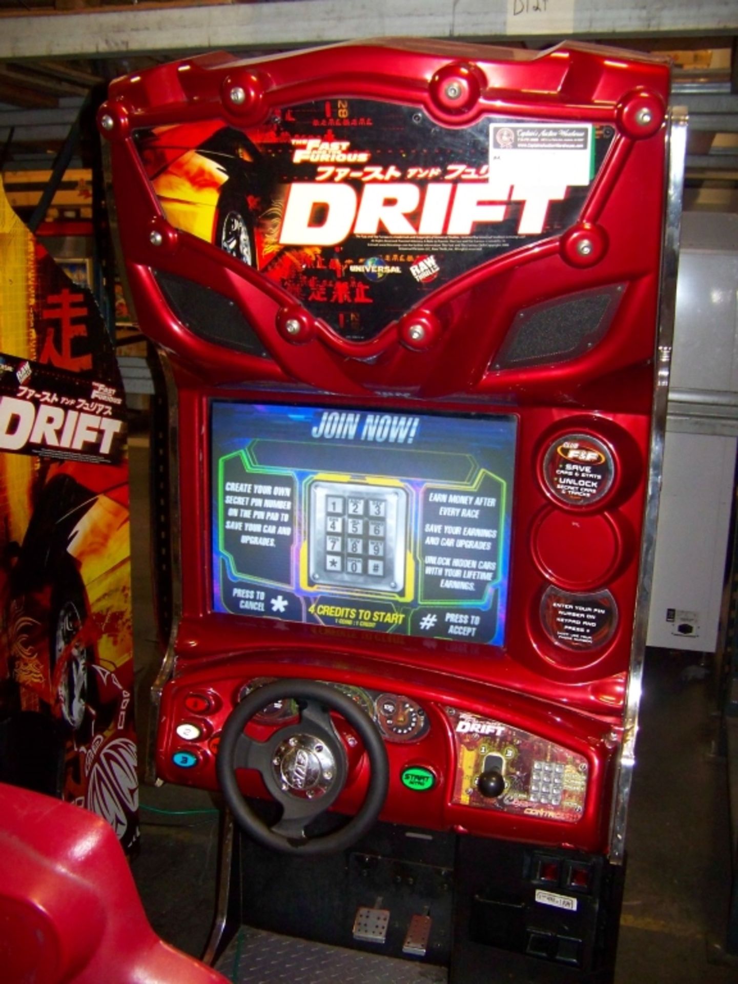 DRIFT FAST & FURIOUS DEDICATED RACING ARCADE GAME - Image 4 of 7