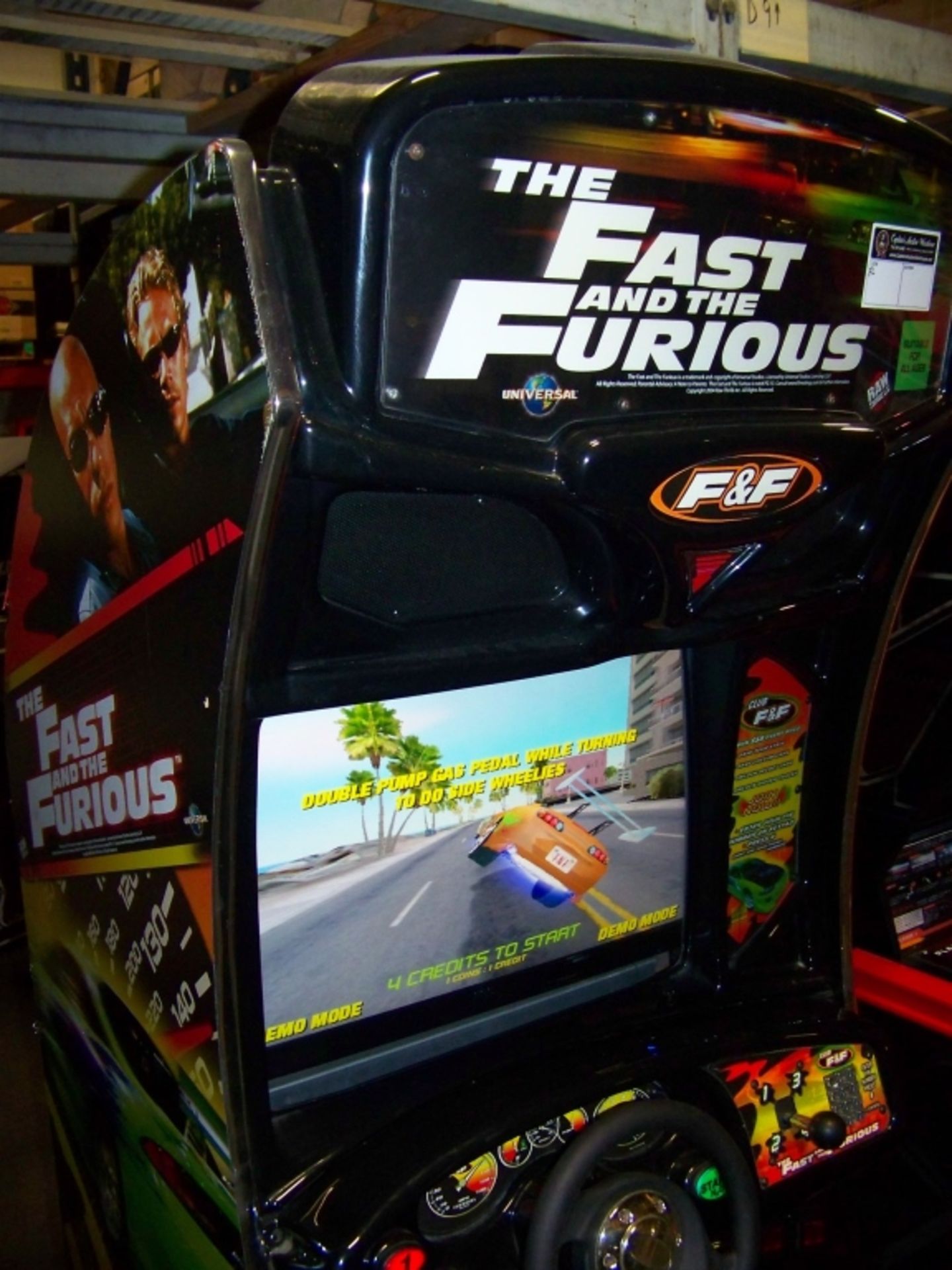 FAST & FURIOUS DEDICATED RACING ARCADE GAME LCD - Image 2 of 6